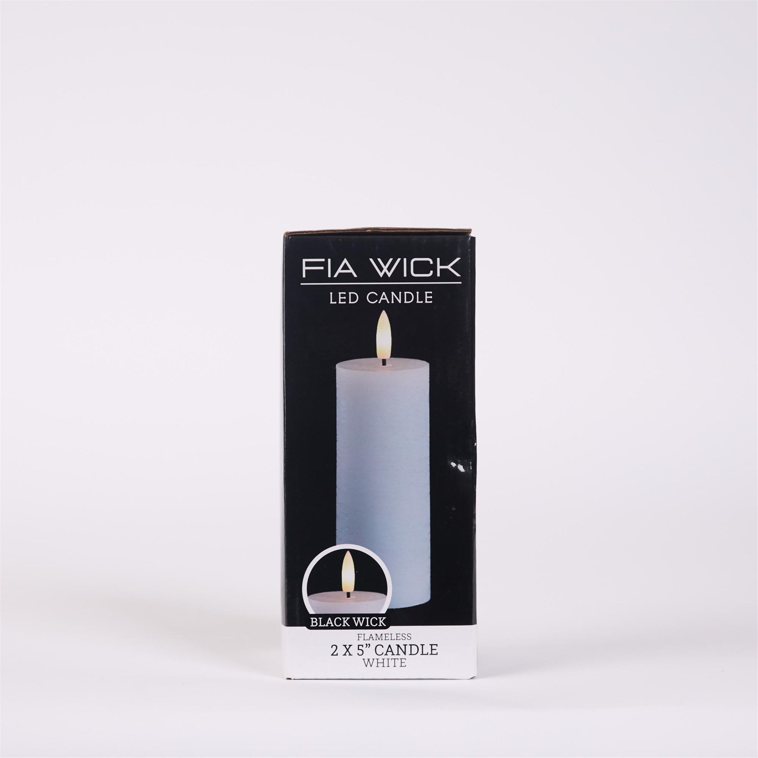 FIA Wick White Pillar Candle, Set of 4