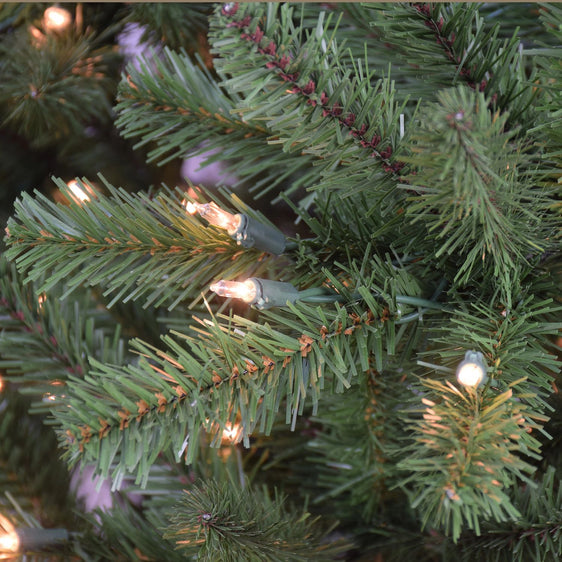 10 ft Pre-lit Berkshire Fir Artificial Christmas Tree with Clear Lights & Metal Stand