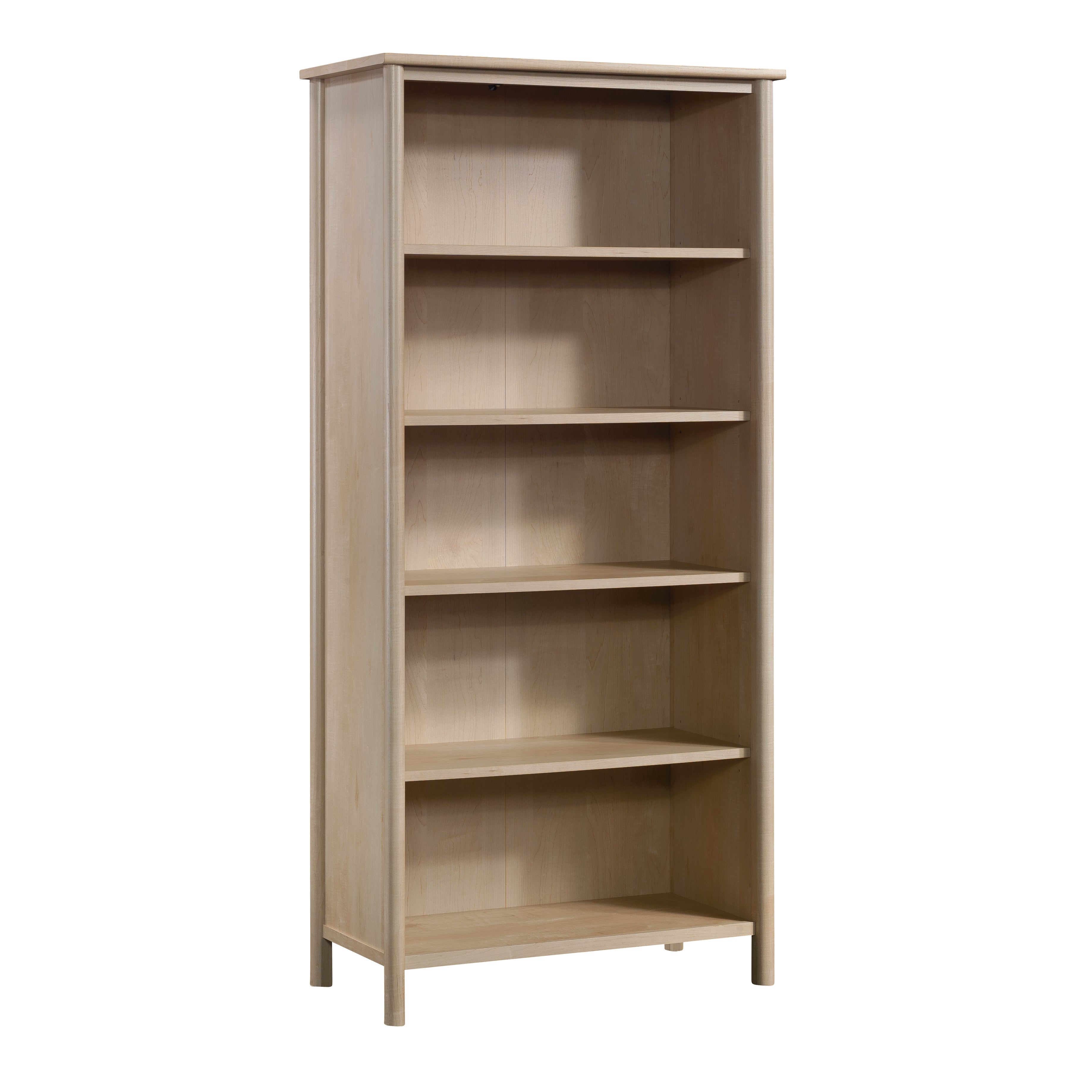 5-Shelf Bookshelf with Concealed Storage, Brown finish