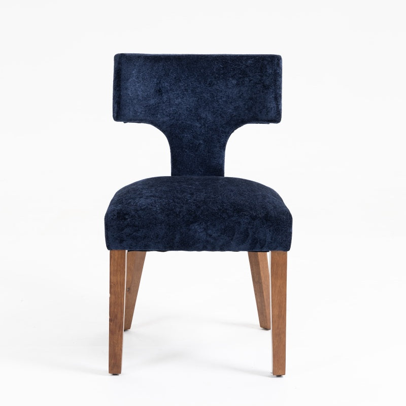 Upholstered T-Back Dining Chairs, Set of 2