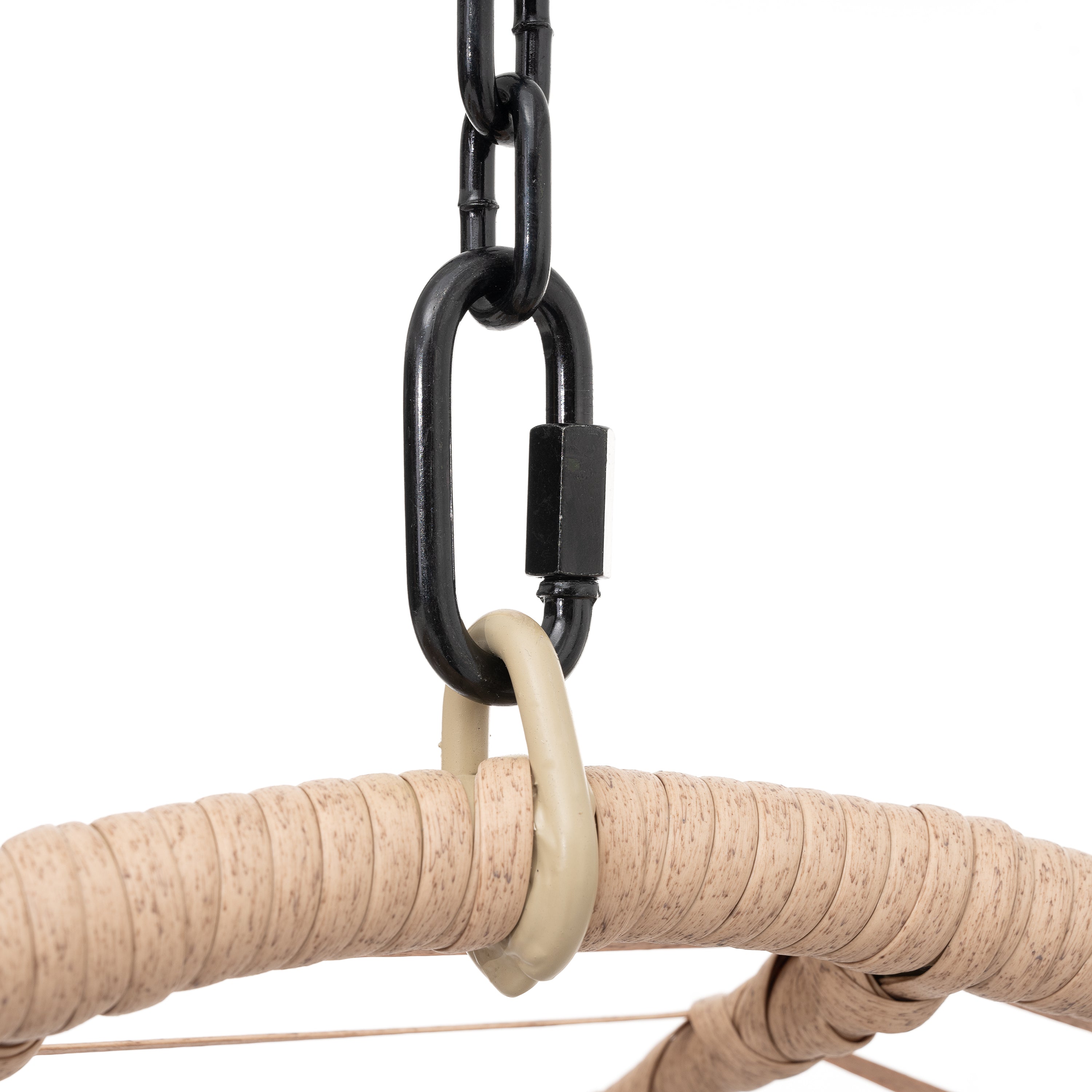 Outdoor Swingasan™ Hanging Chair with Beige Cushion