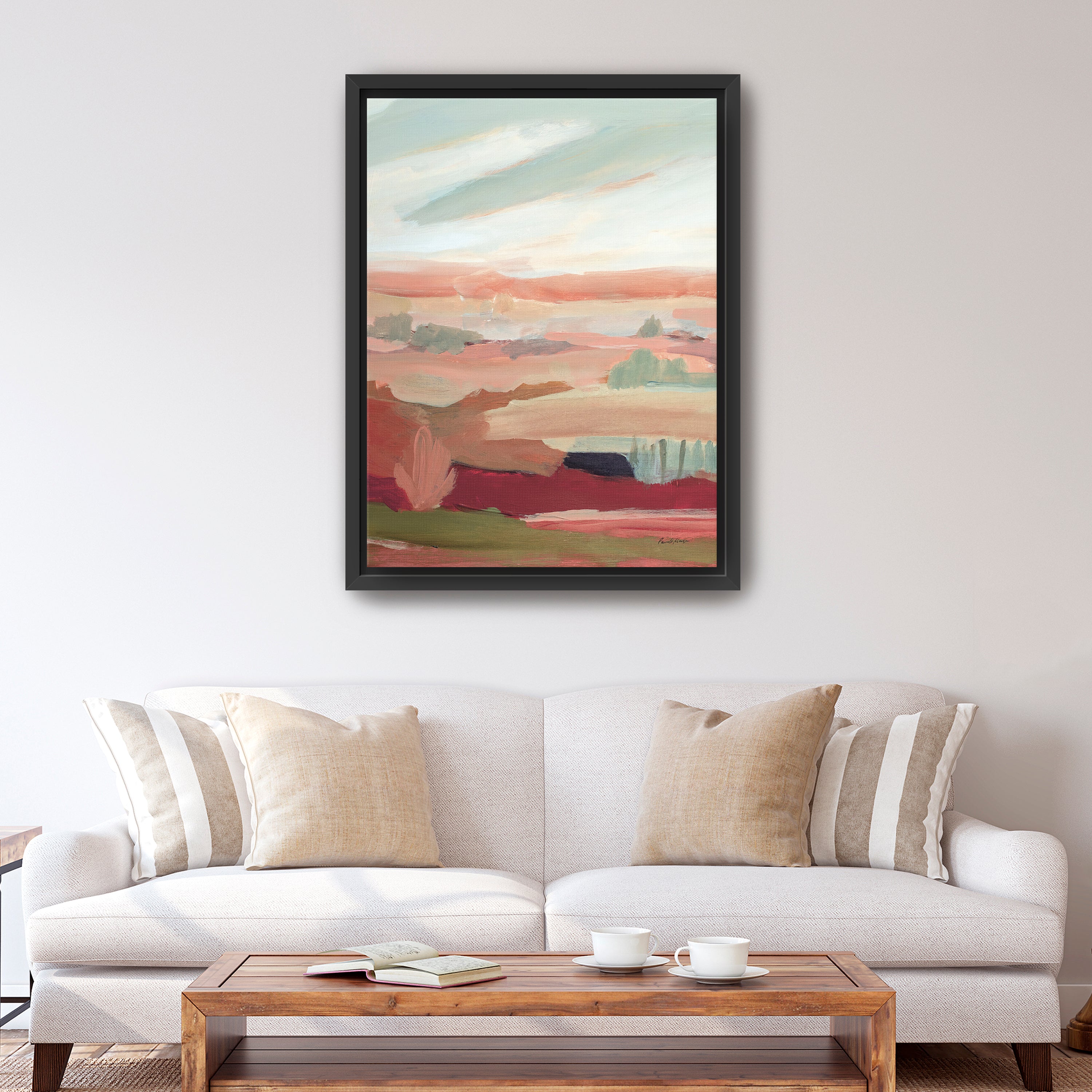 Novemeber Layers Pink  Canvas Giclee