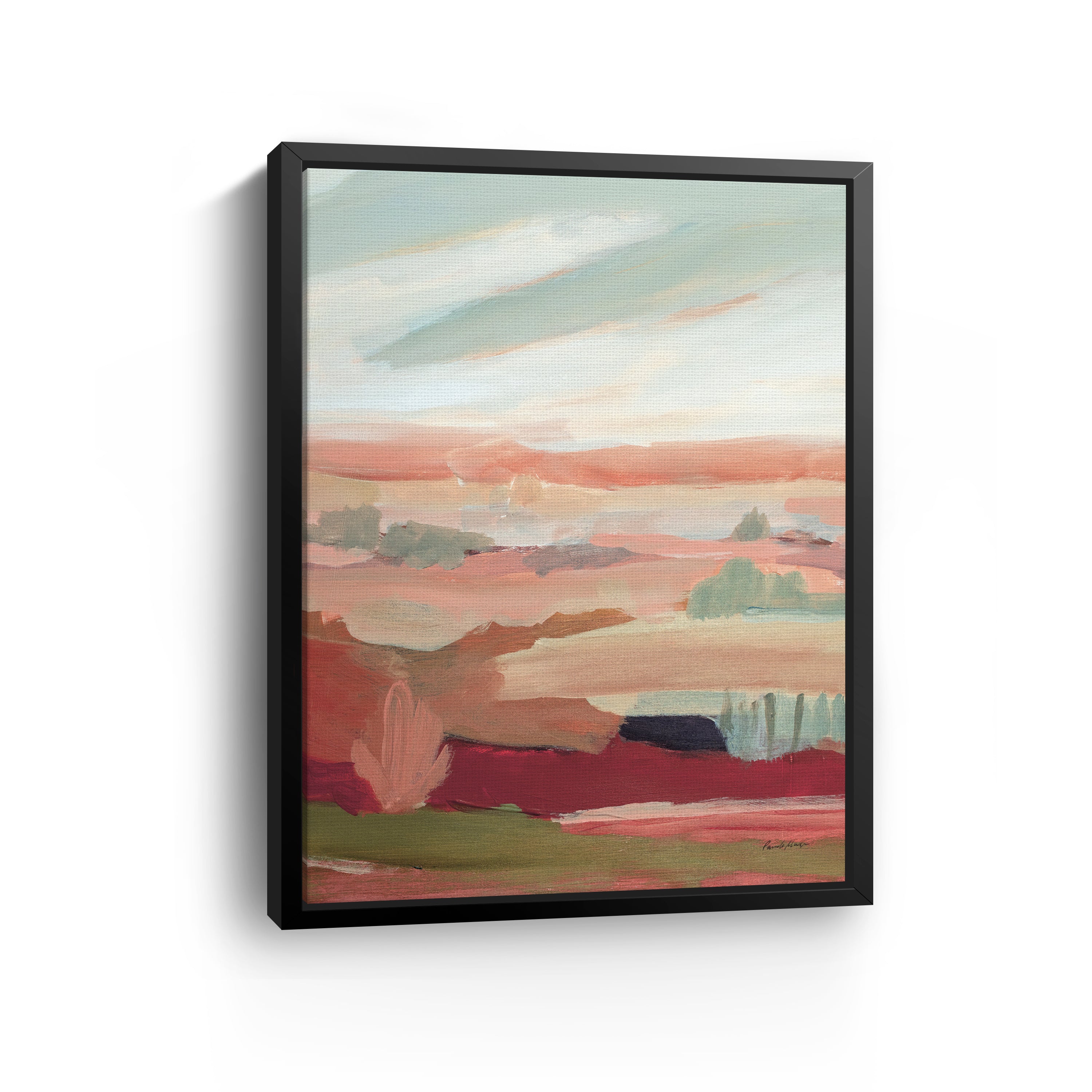 Novemeber Layers Pink  Canvas Giclee