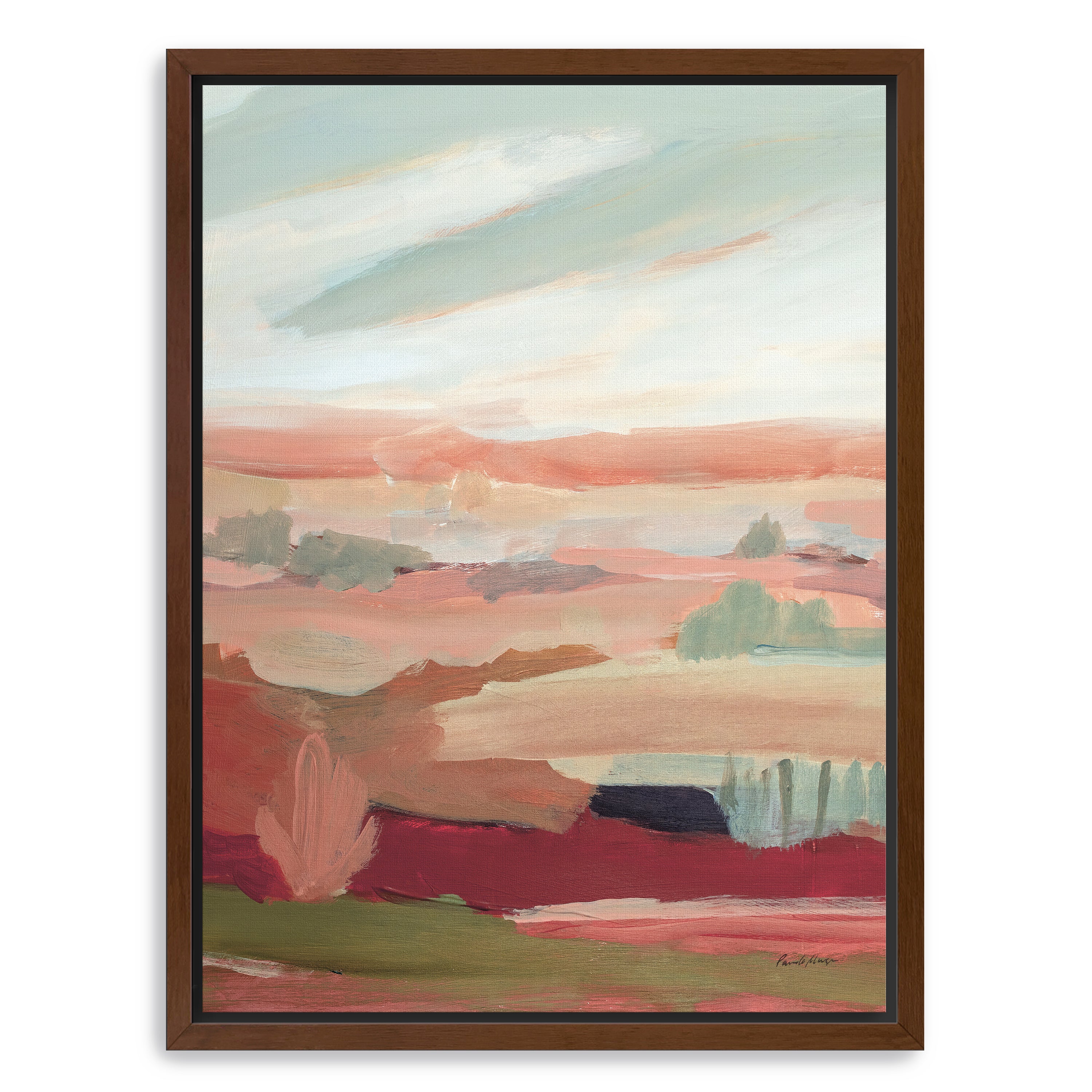 Novemeber Layers Pink  Canvas Giclee