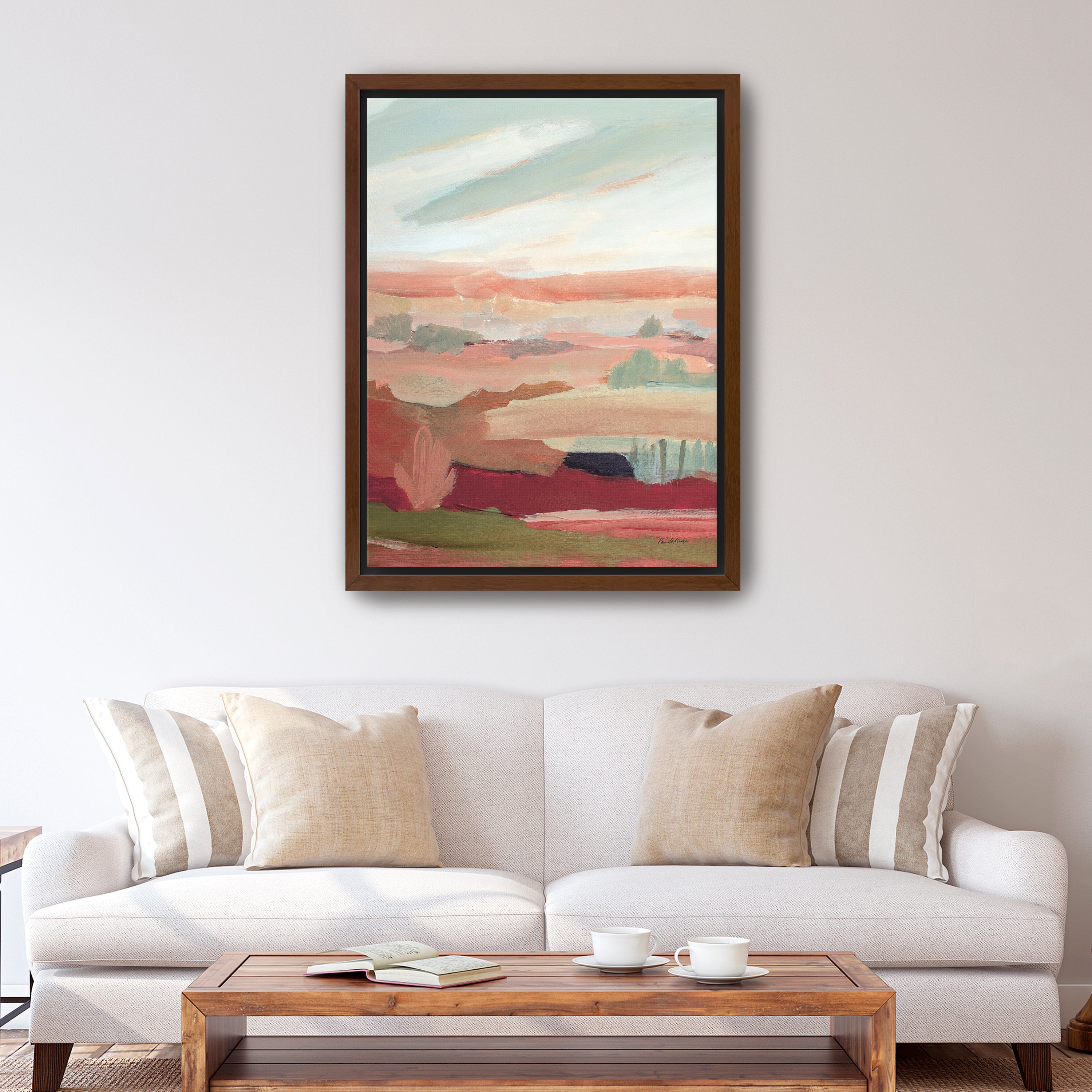 Novemeber Layers Pink  Canvas Giclee