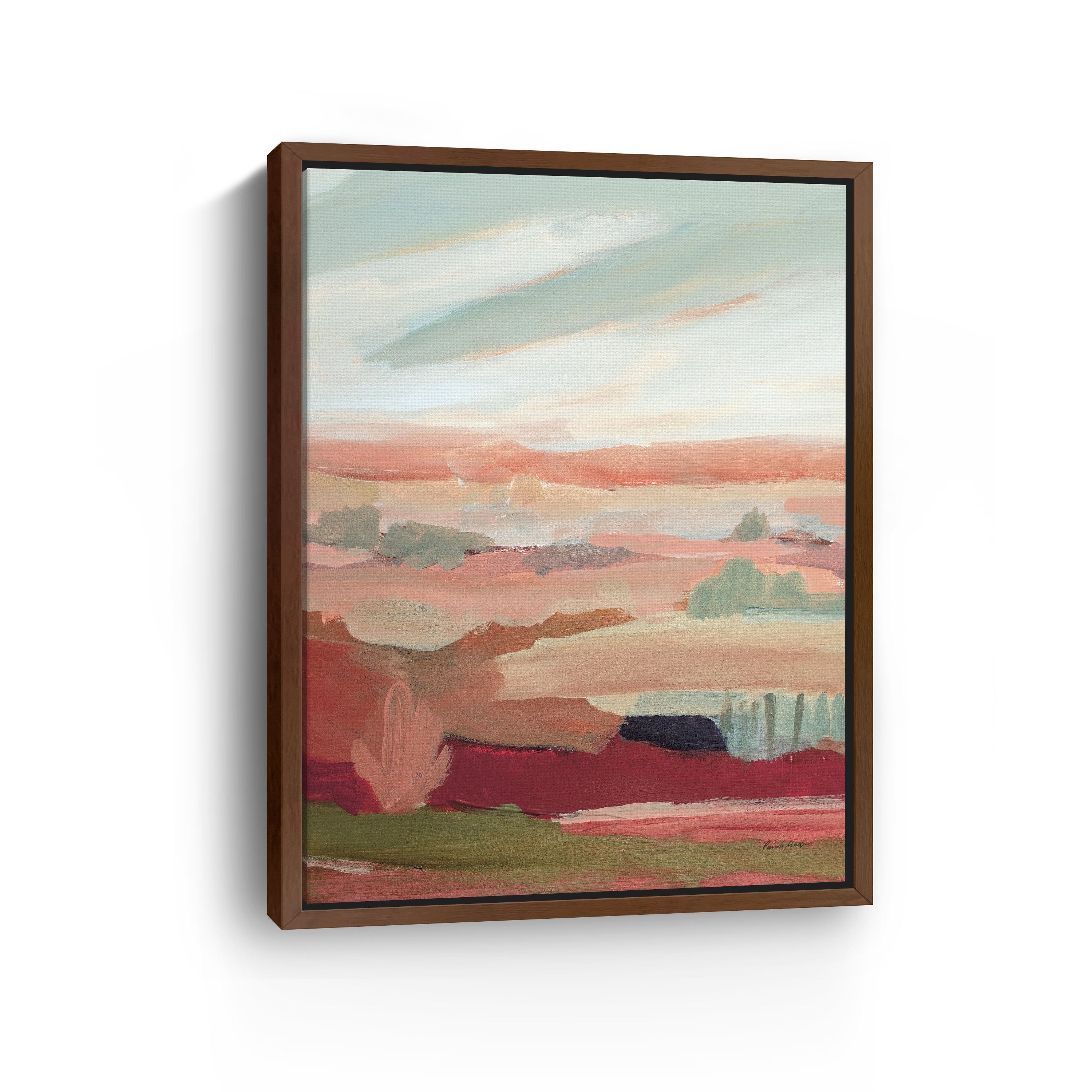 Novemeber Layers Pink  Canvas Giclee