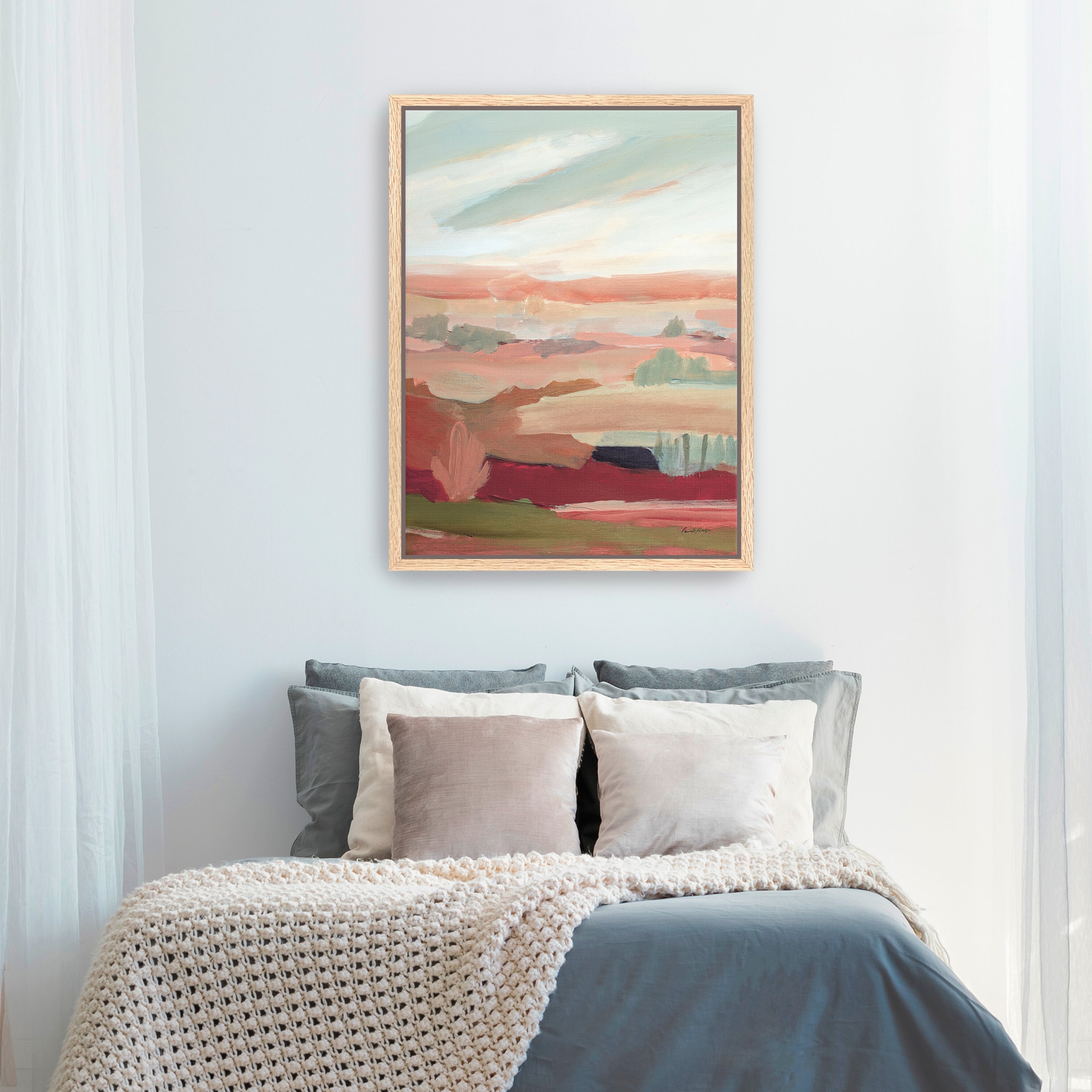 Novemeber Layers Pink  Canvas Giclee