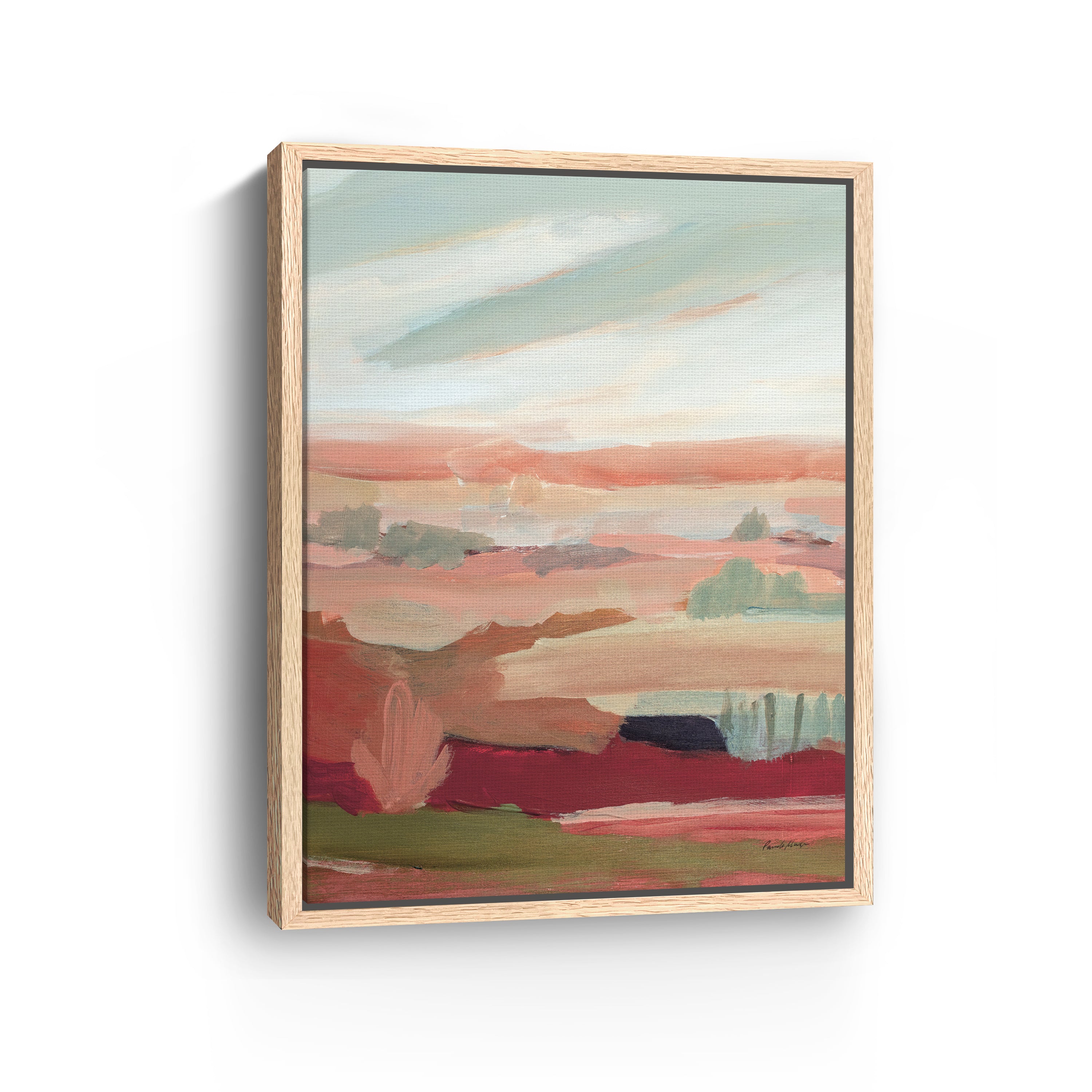 Novemeber Layers Pink  Canvas Giclee