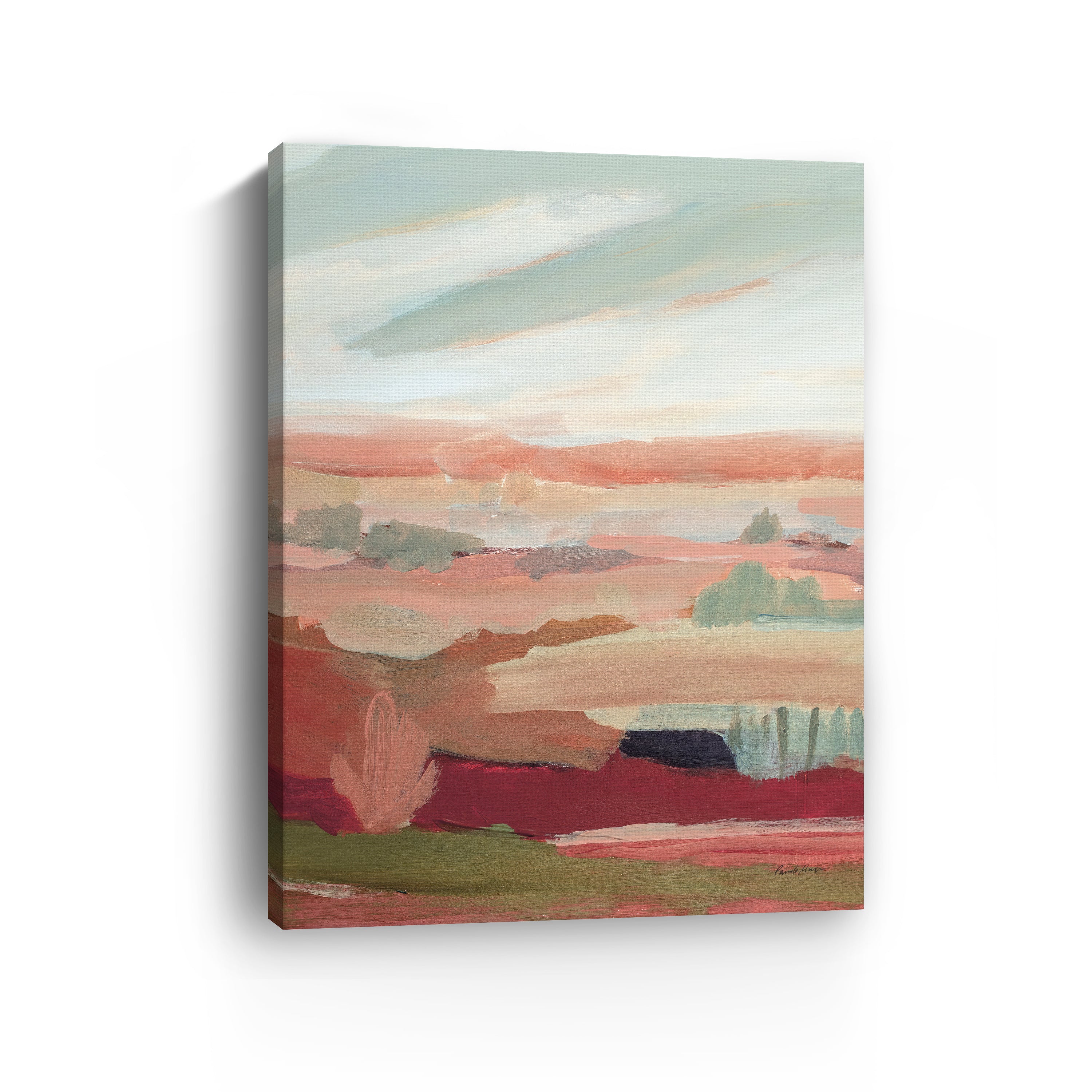 Novemeber Layers Pink  Canvas Giclee