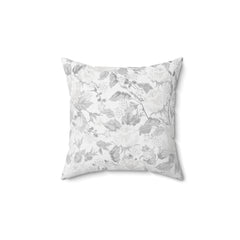 Fall Grey Florals Accent Throw Pillow
