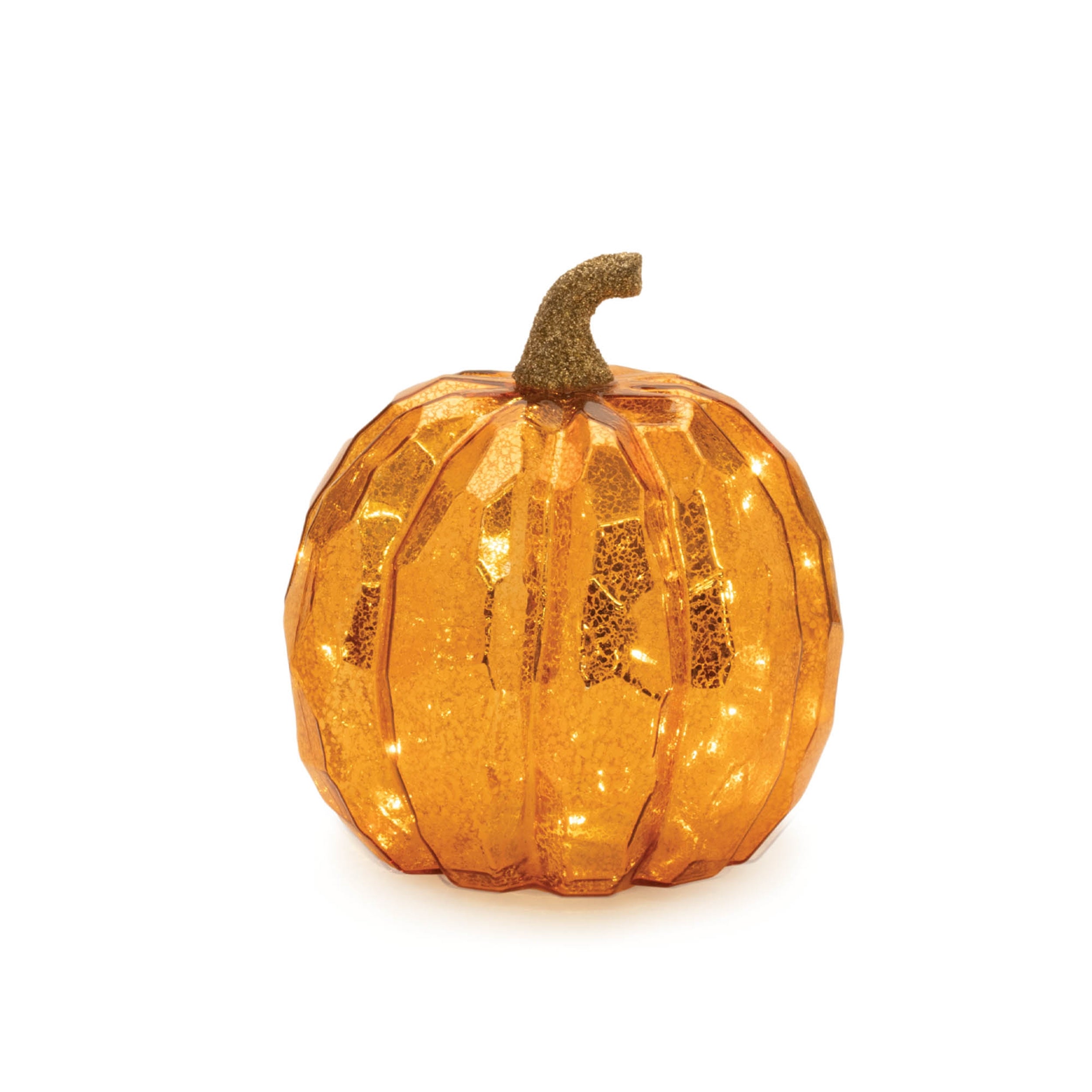 LED Mercury Glass Pumpkin Decor, Set of 3
