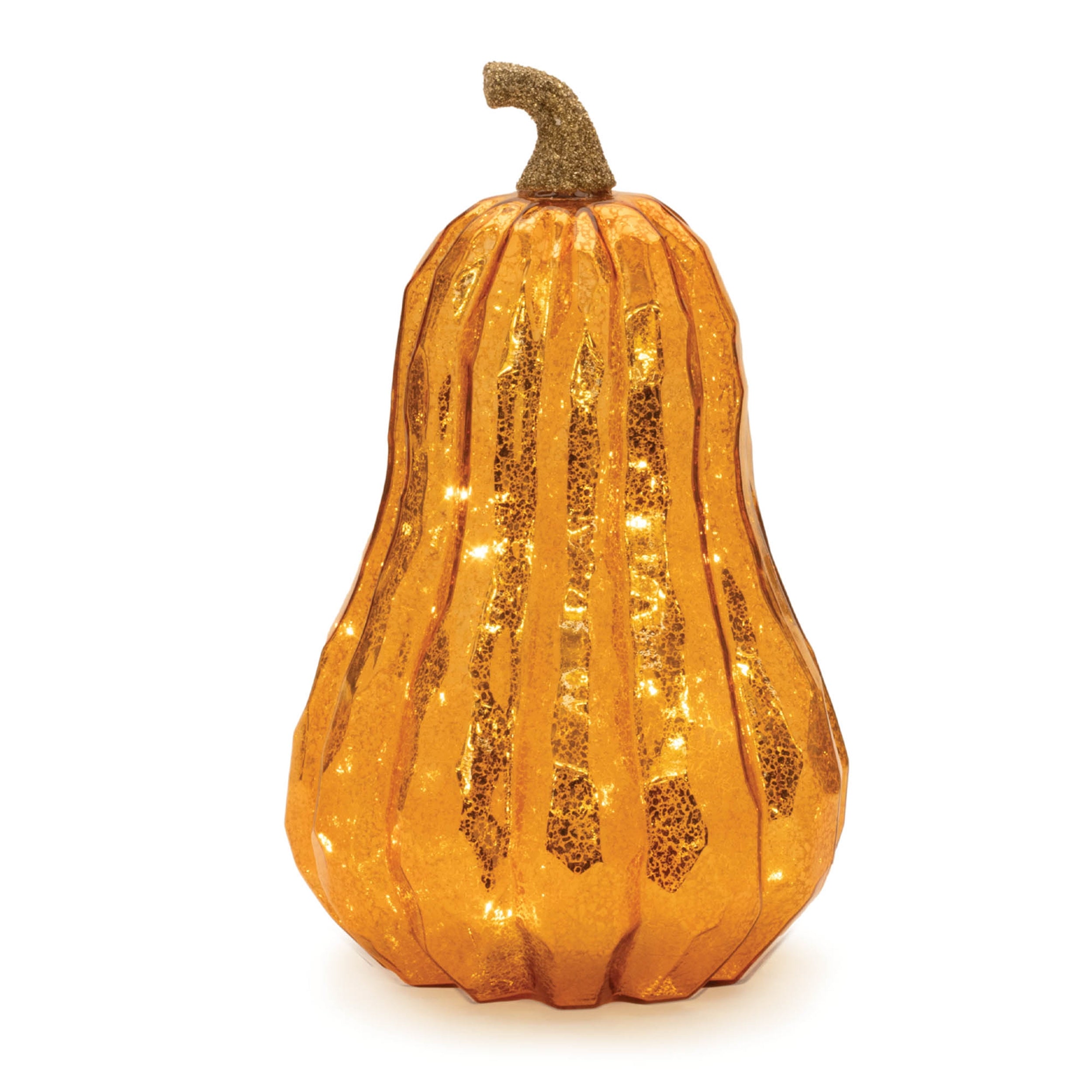LED Mercury Glass Pumpkin Decor, Set of 3