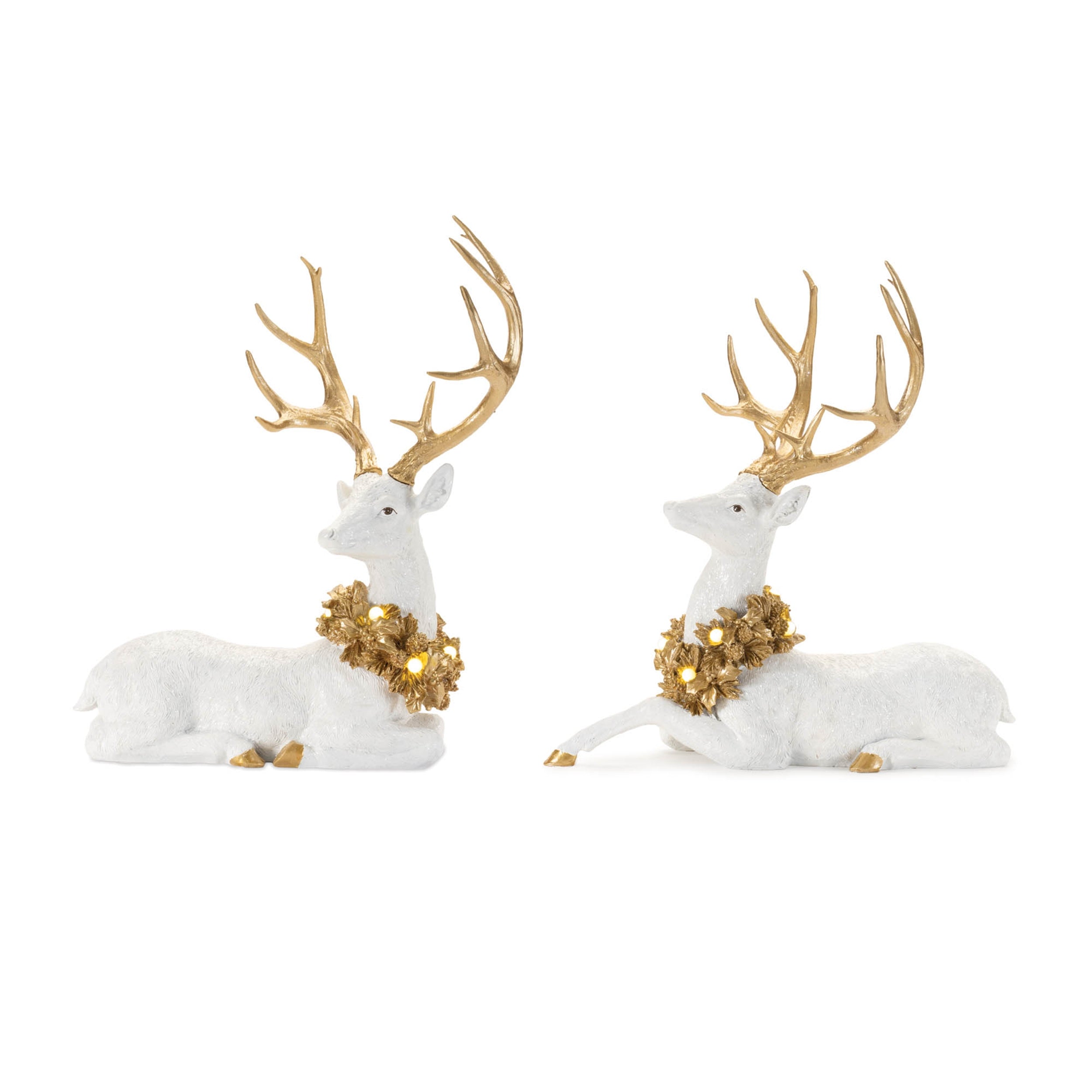 LED Holiday Deer Figurine, Set of 2