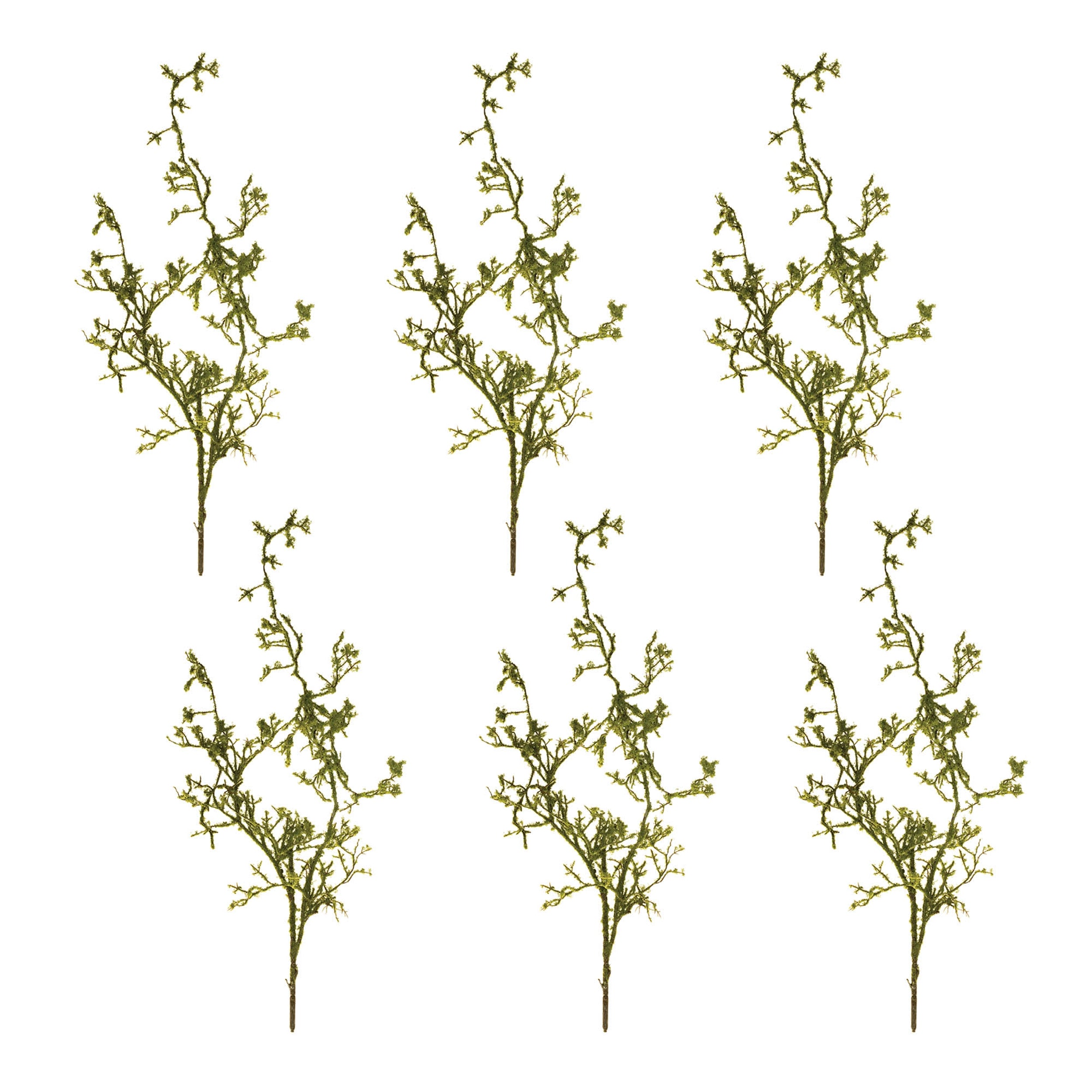 Mossy Twig Branch Vine, Set of 6