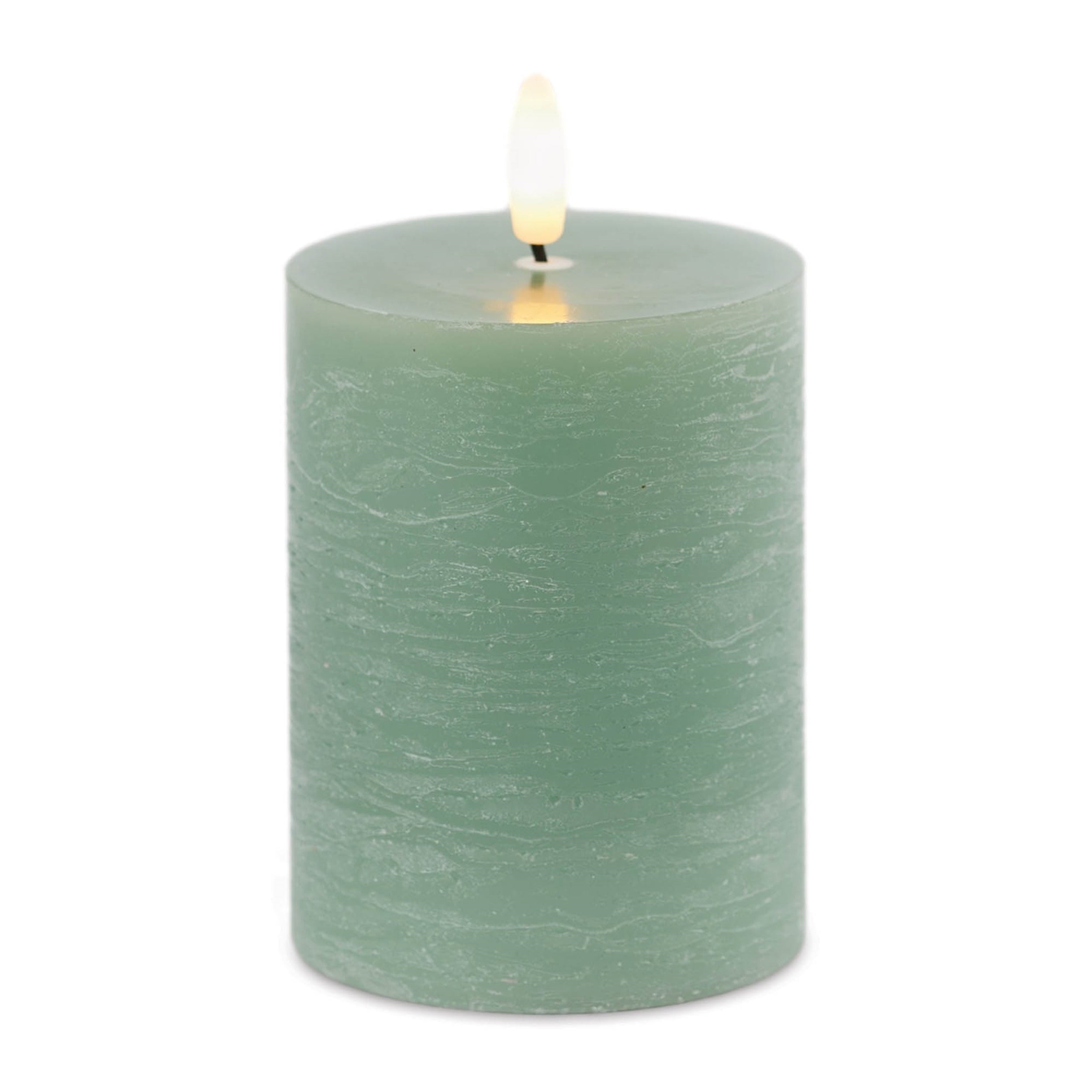 FIA Wick Green Pillar Candle, Set of 2