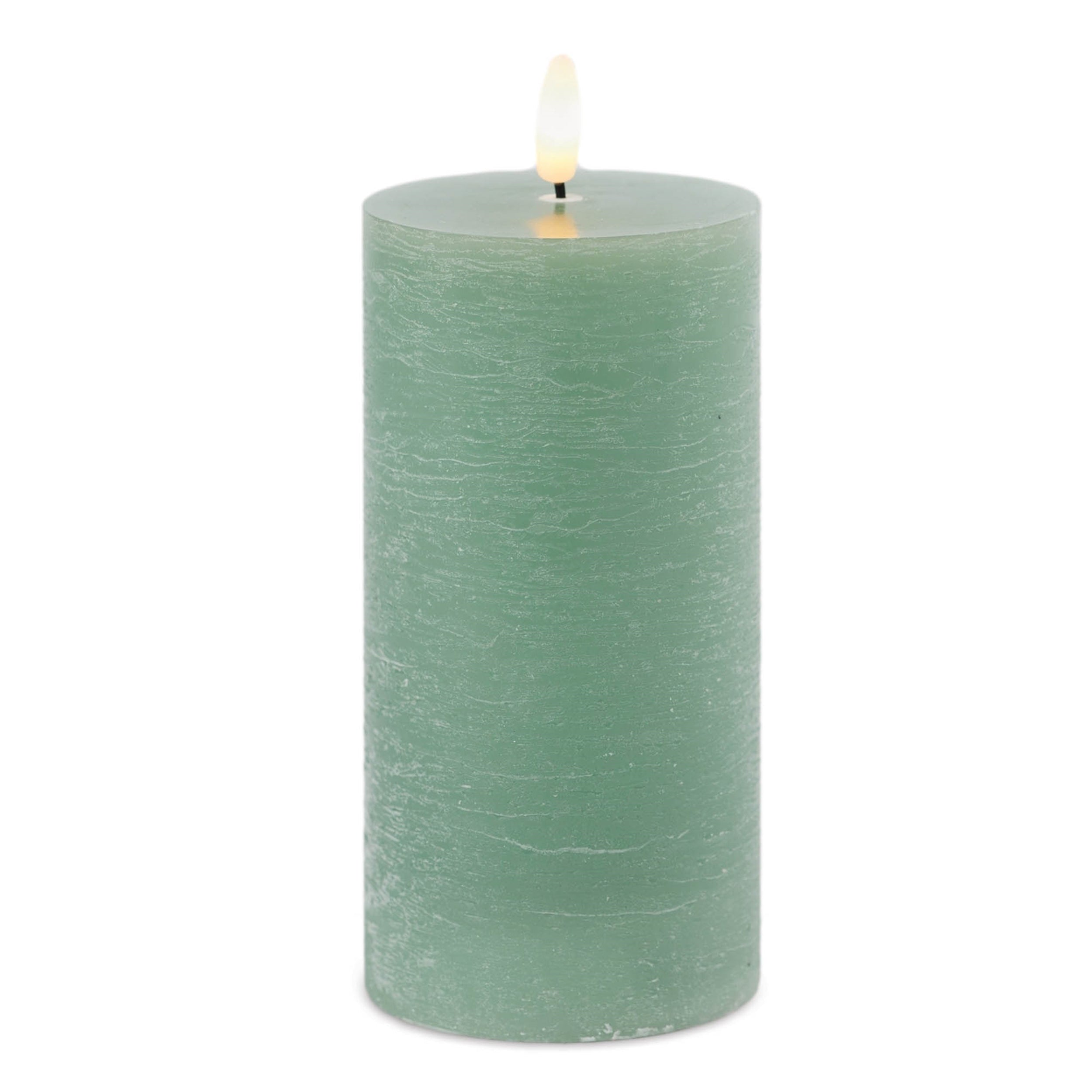 FIA Wick Green Pillar Candle, Set of 2