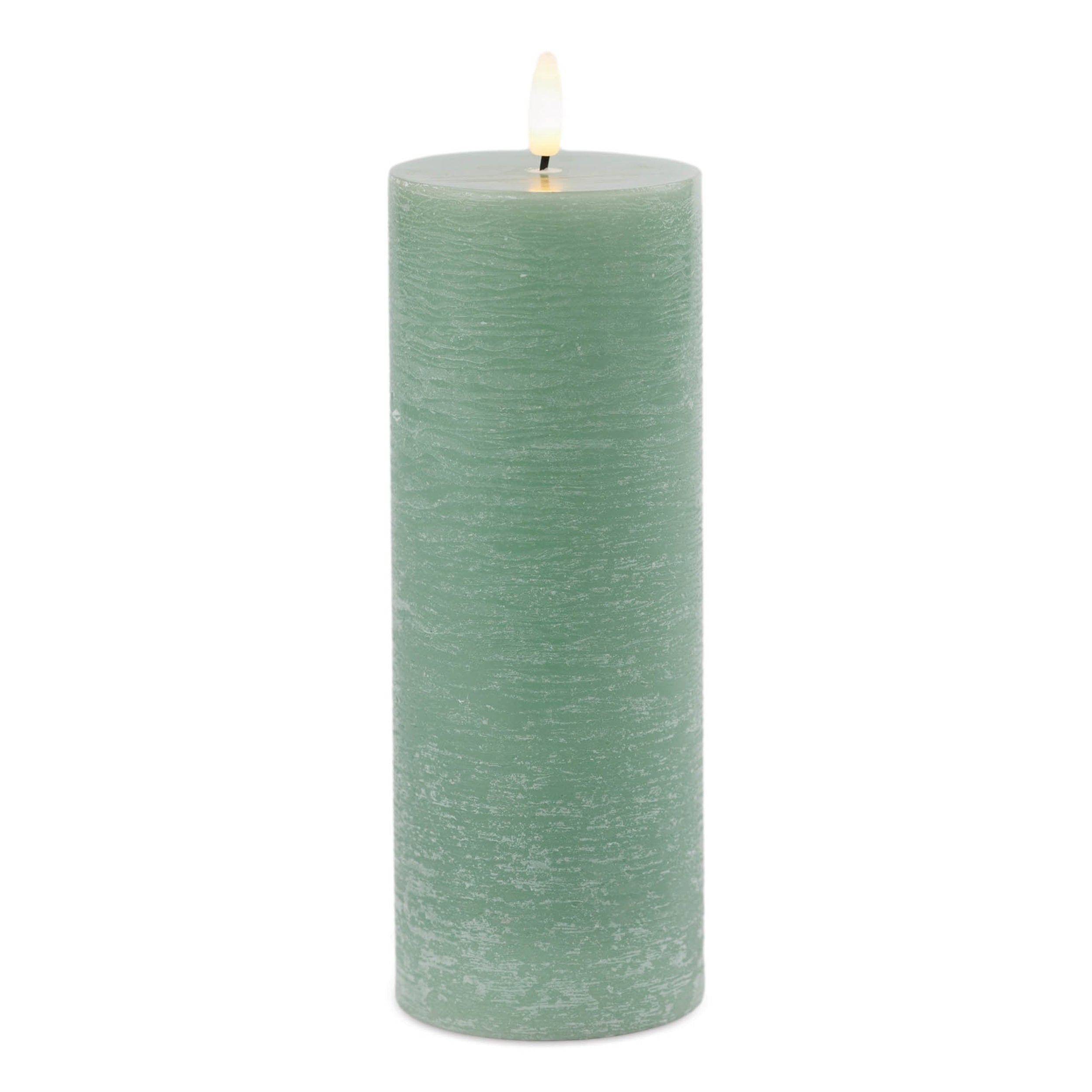 FIA Wick Green Pillar Candle, Set of 2