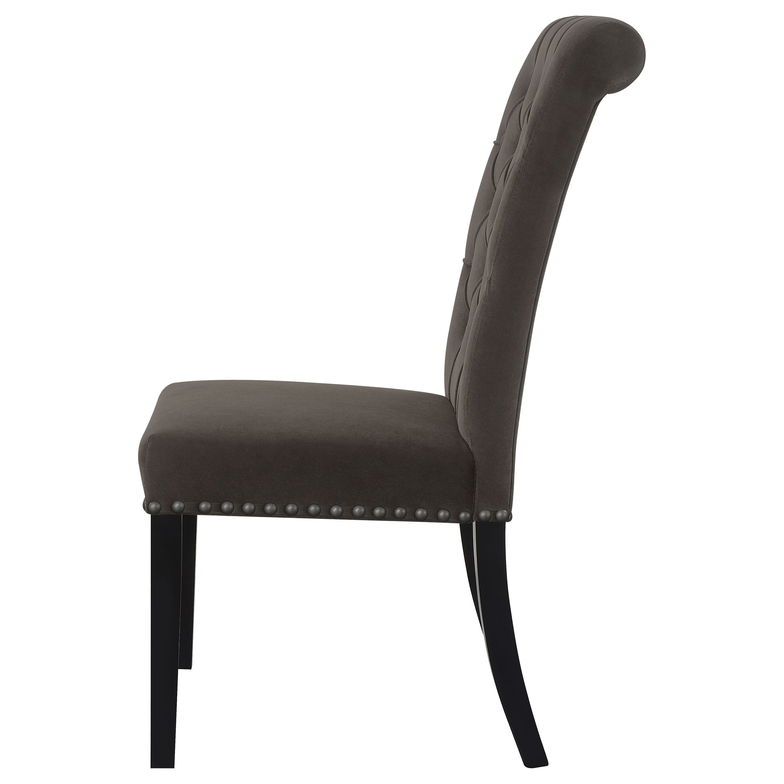 Button-Tufted High Back Dining Chairs, Set of 2