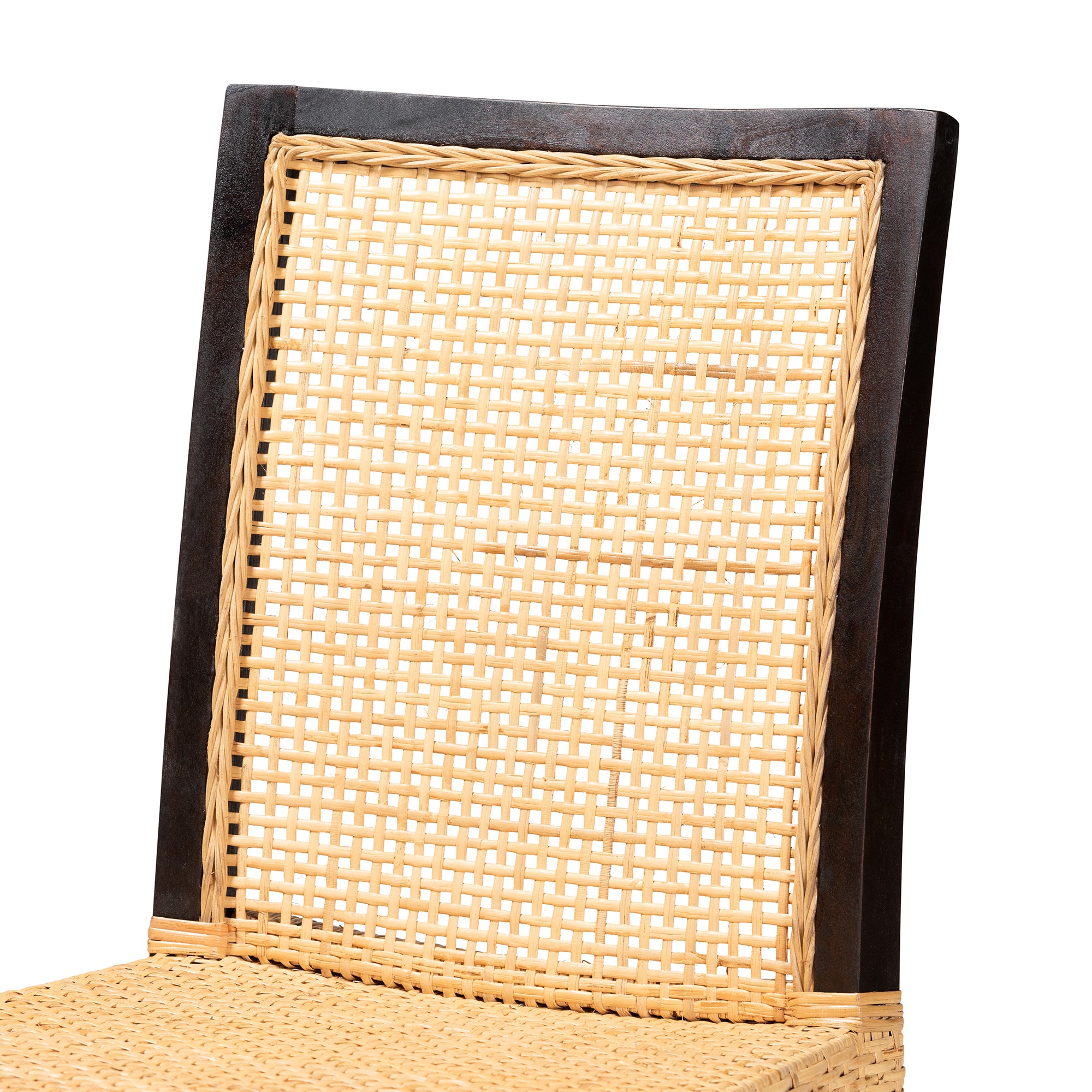Lingga Armless Woven Rattan Dining Chair