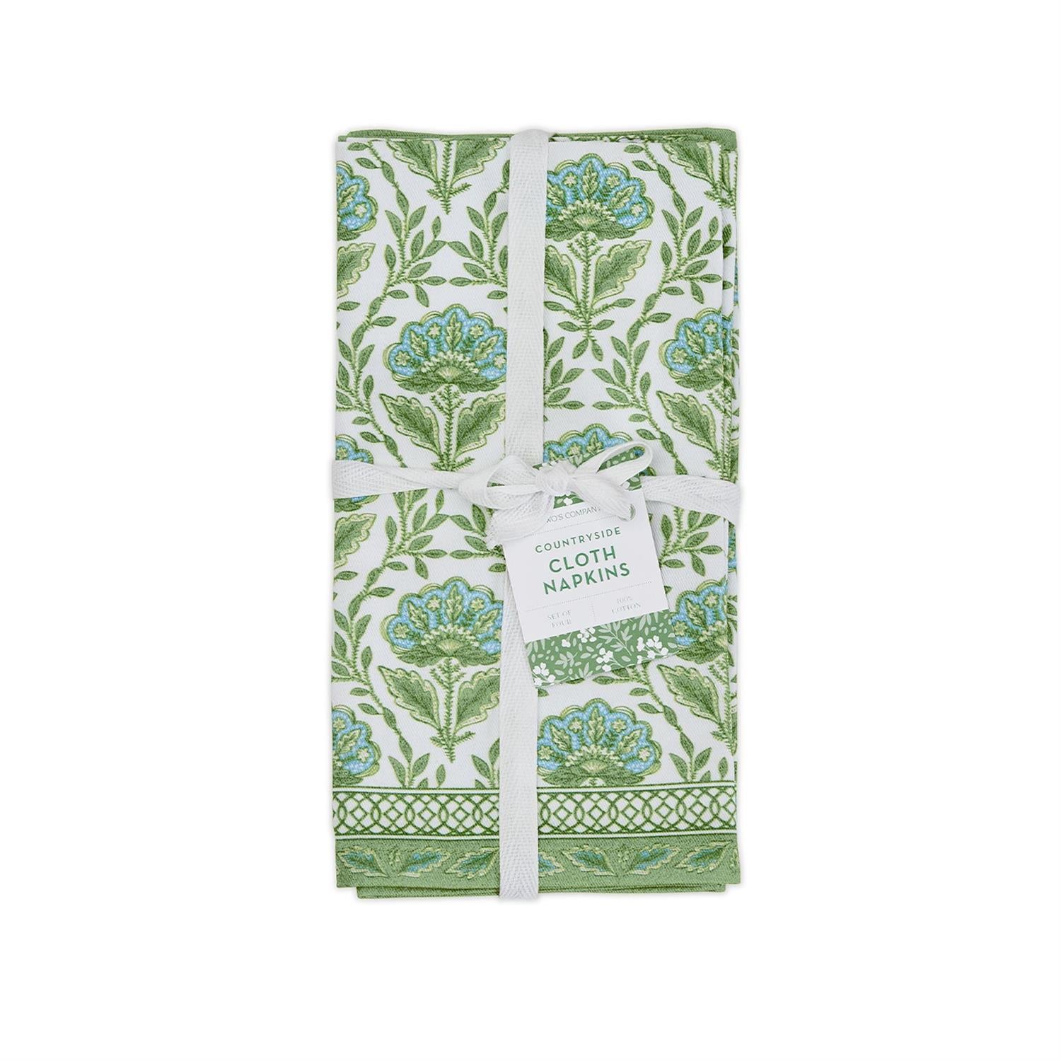 Floral Pattern Napkins, Set of 4