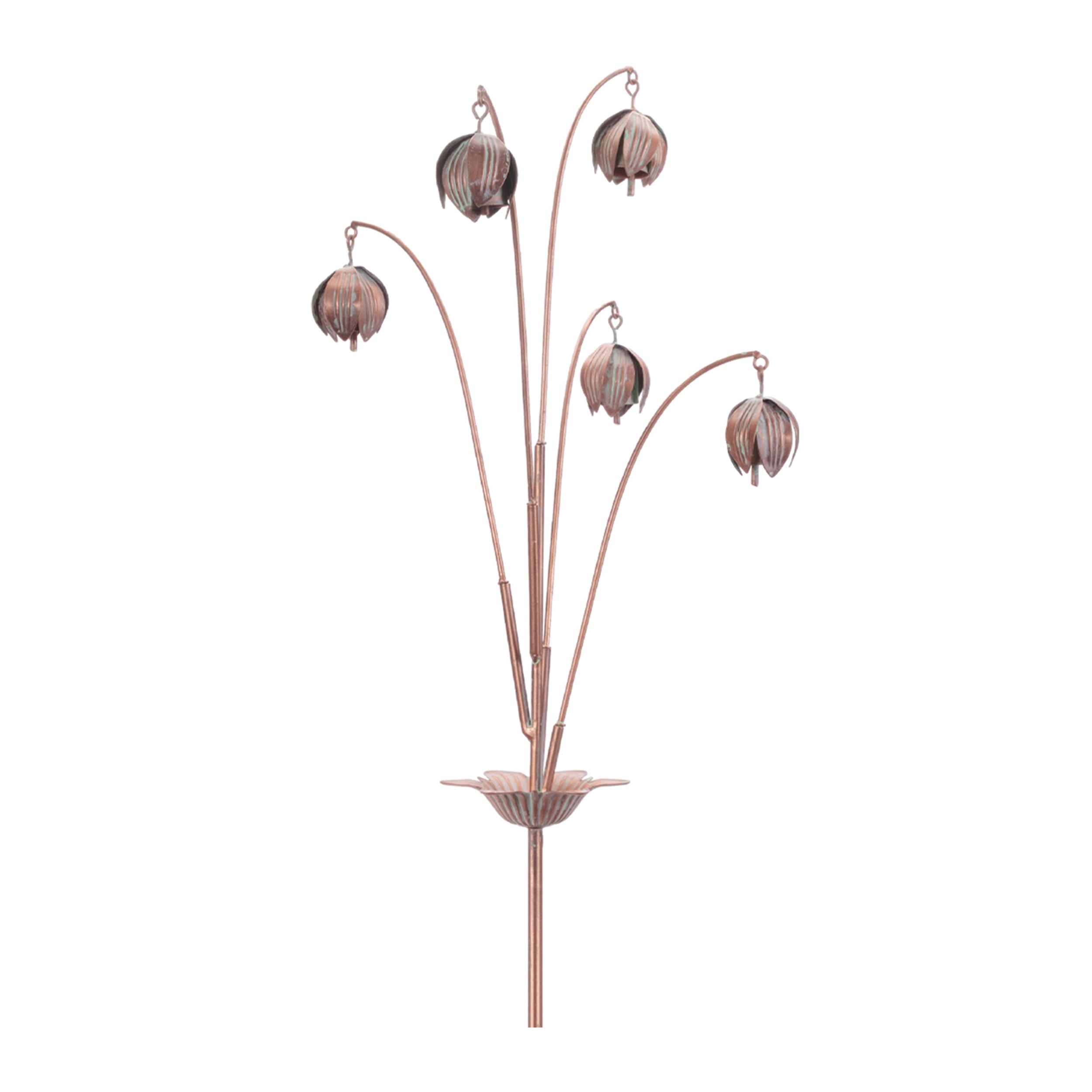 Iron Floral Spray Garden Stake, Set of 2