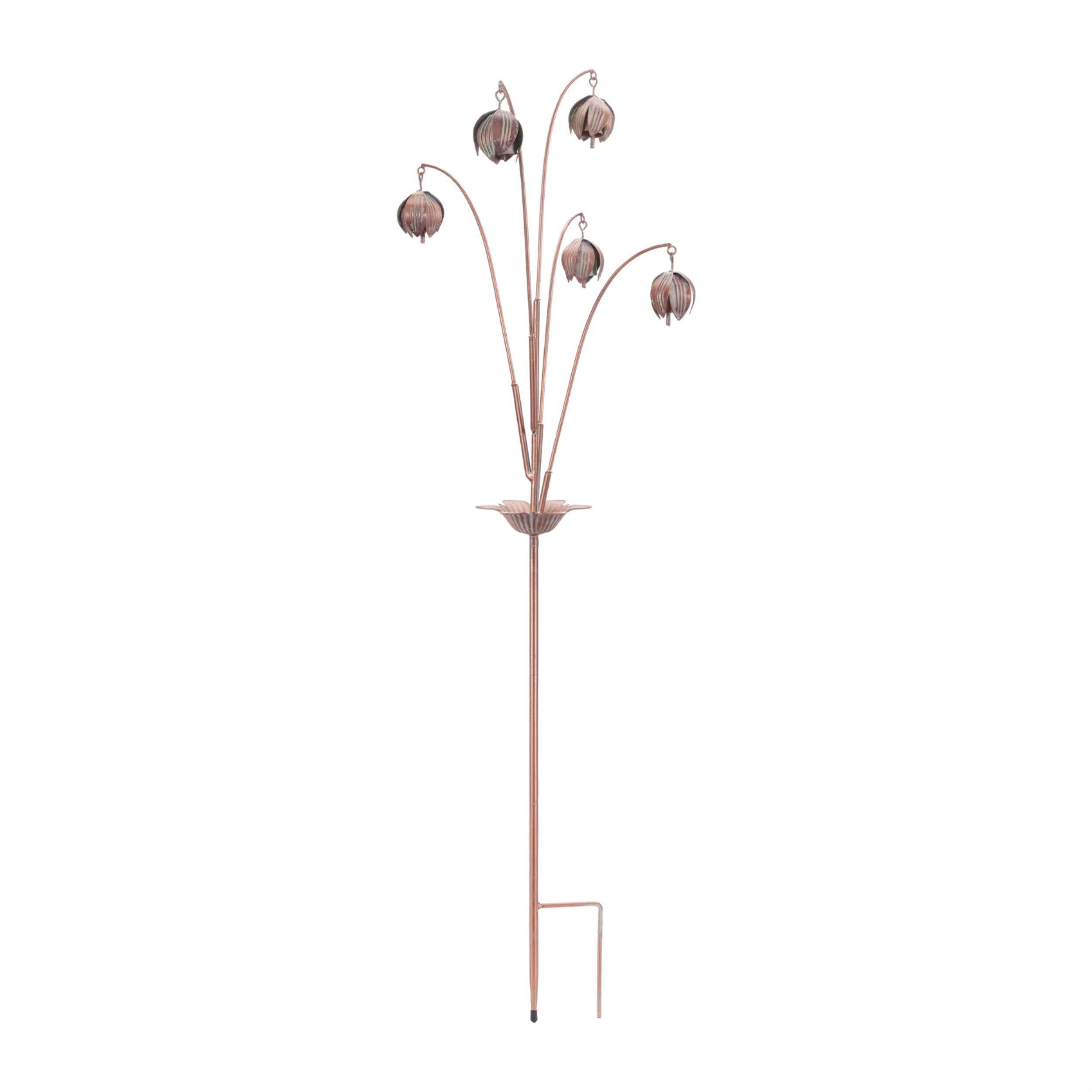 Iron Floral Spray Garden Stake, Set of 2