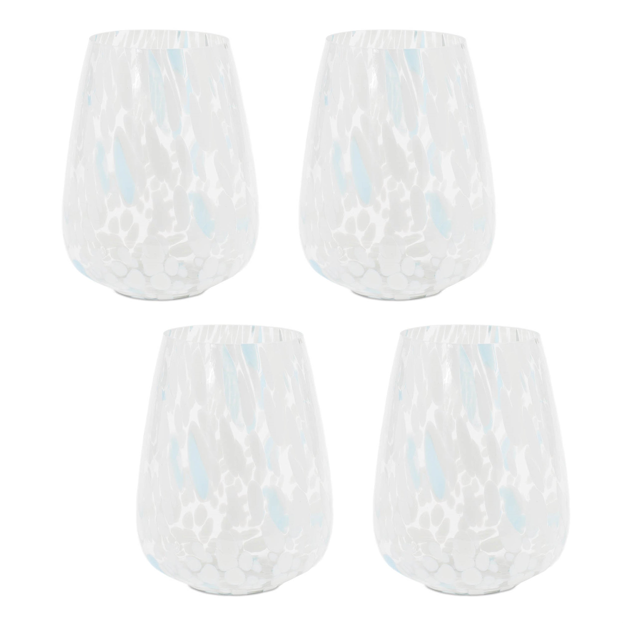 Painted Glass Candle Holder Vase, Set of 4