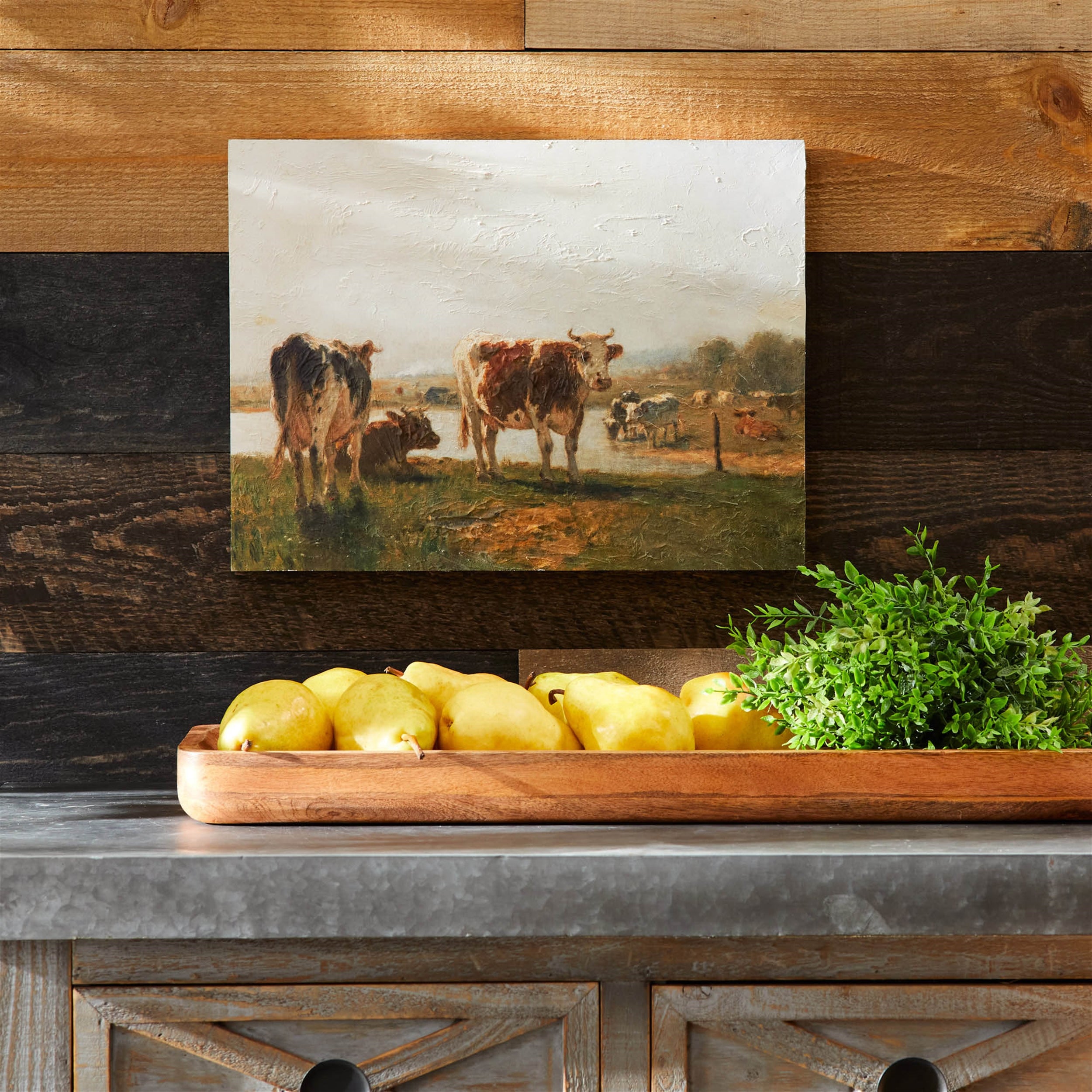 Cattle Landscape Print Wall Art