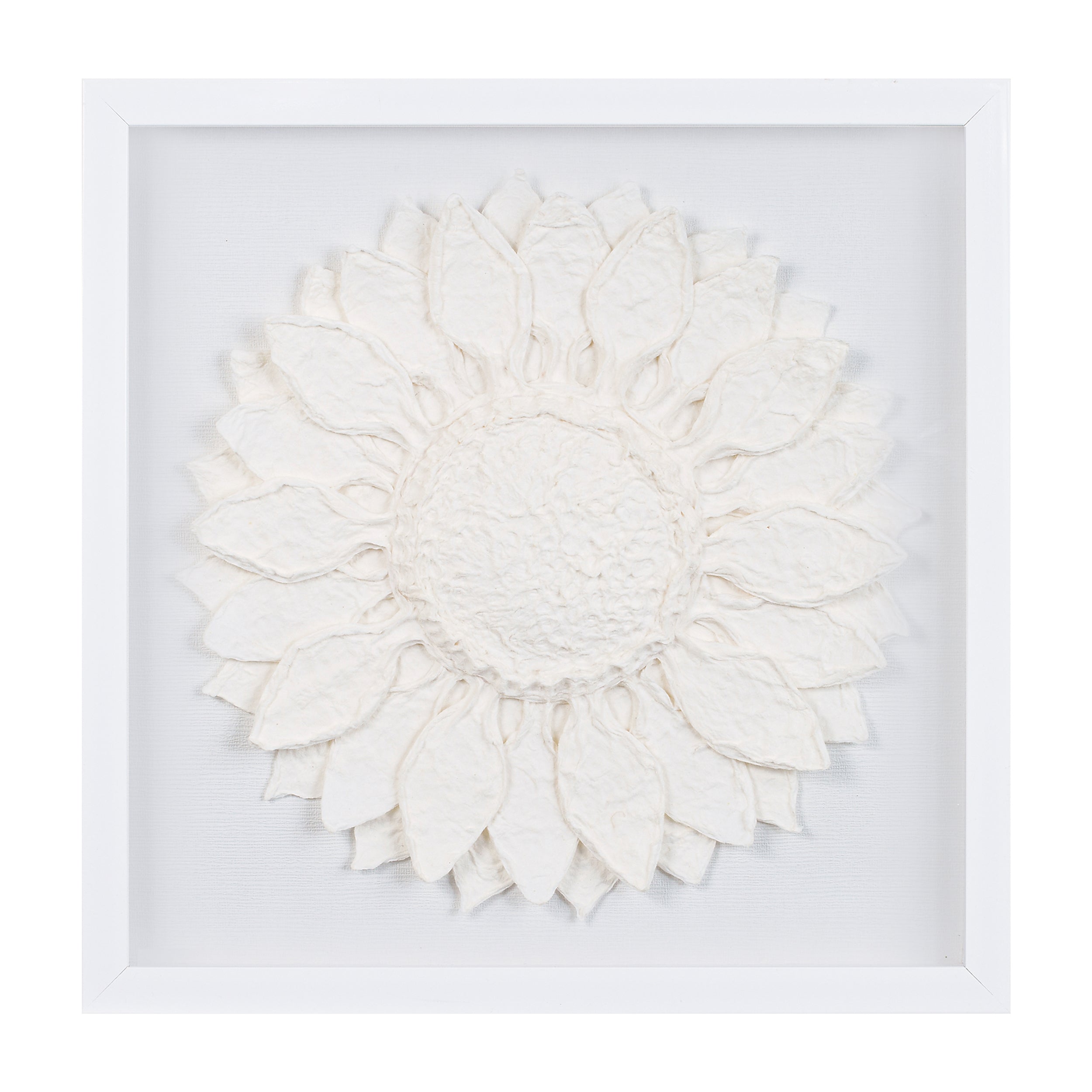Framed Floral Wall Plaque Under Glass, Set of 2