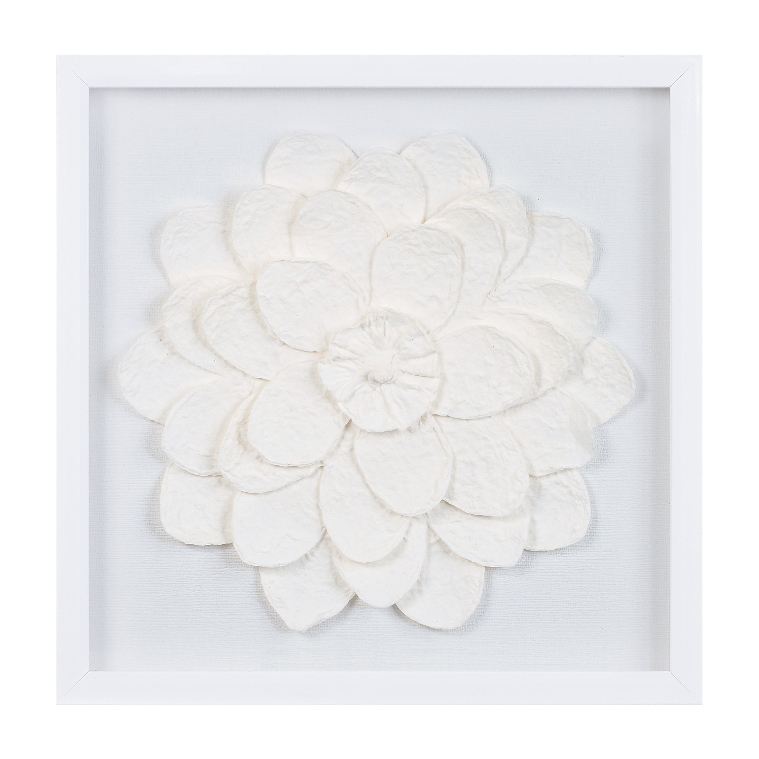 Framed Floral Wall Plaque Under Glass, Set of 2