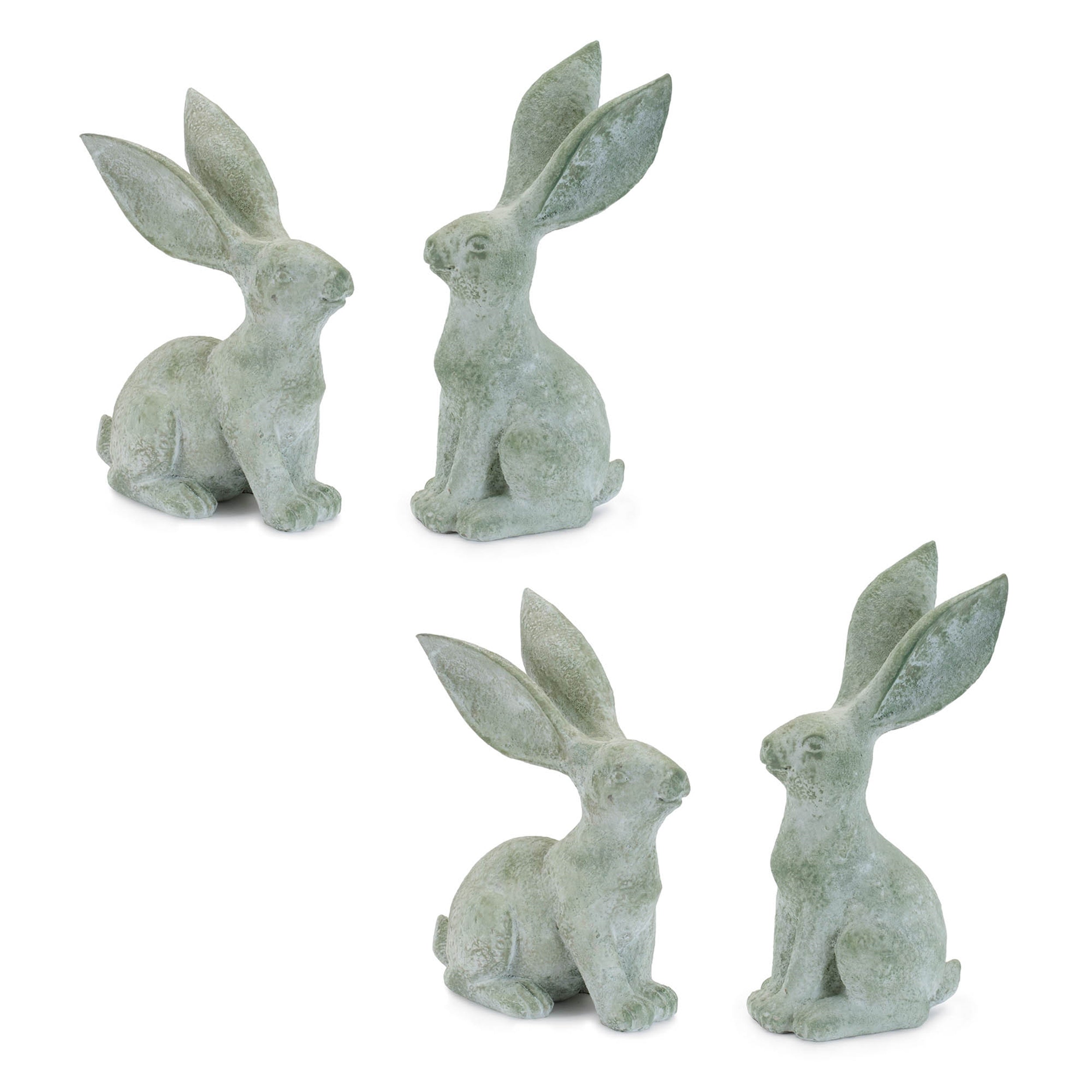 Long Ear Rabbit Figurine, Set of 4