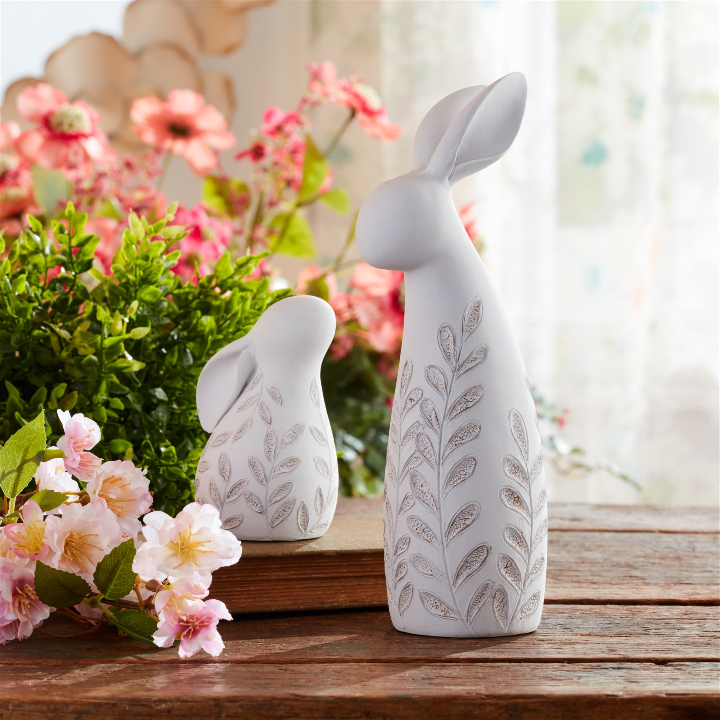 Etched Bunny Figurine, Set of 12