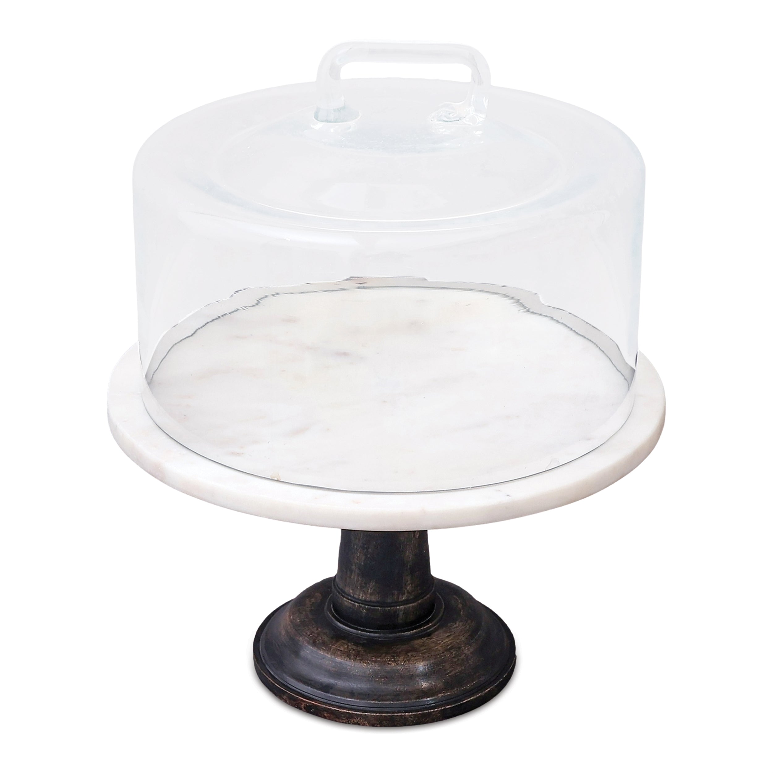 Marble Pedestal Cake Stand with Cover