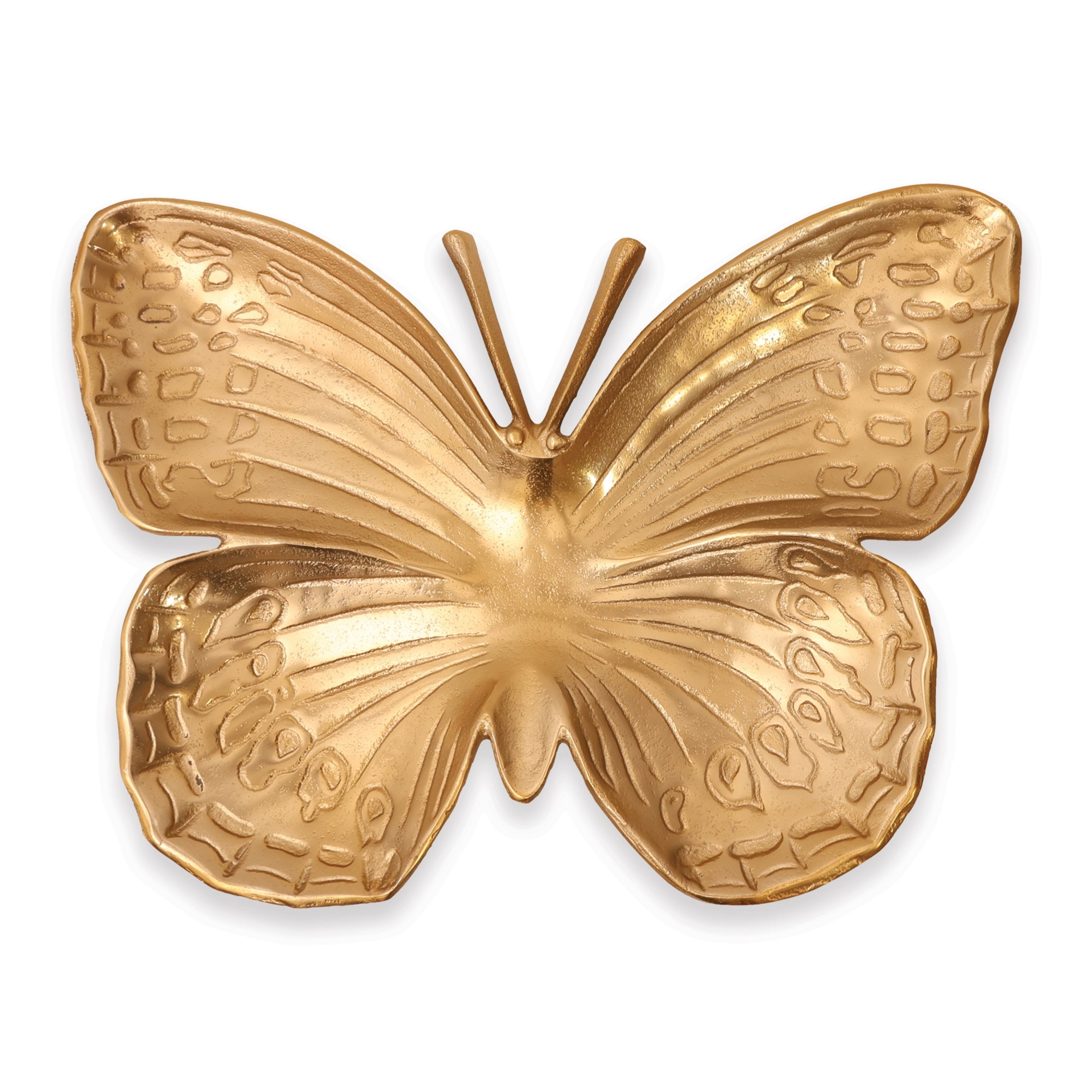 Metallic Aluminum Butterfly Platter