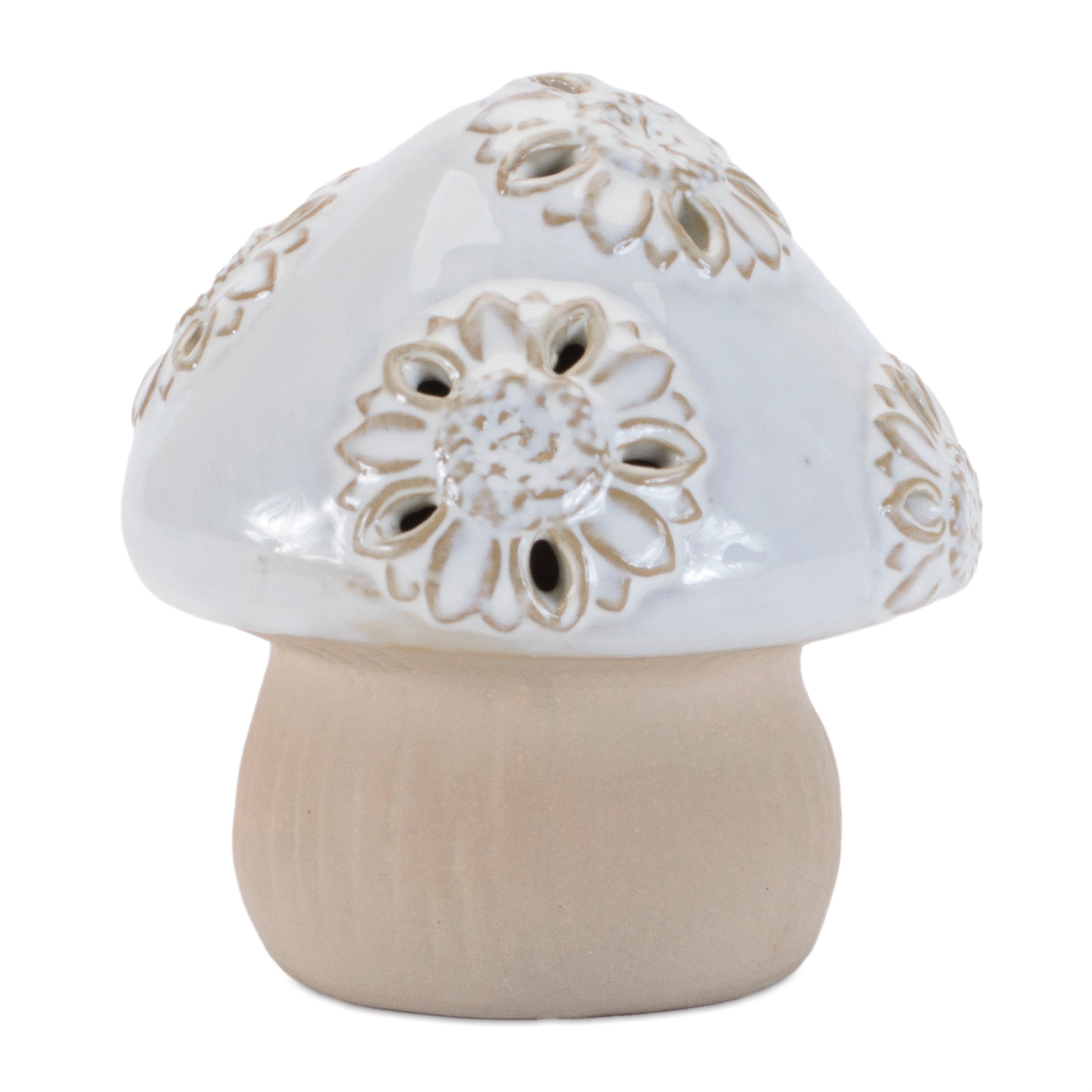 Porcelain Mushroom Decor, Set of 6
