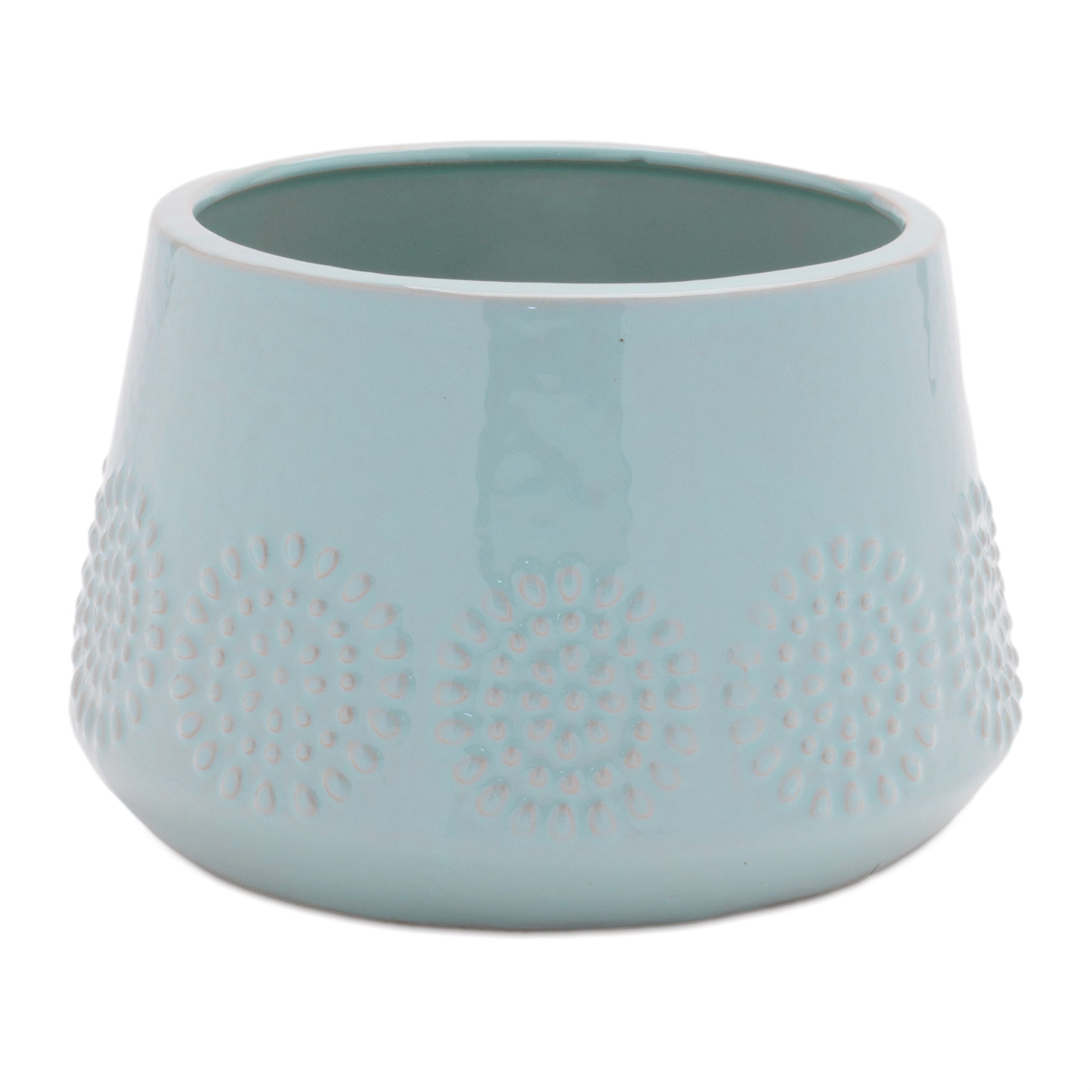 Ceramic Starburst Pattern Planter, Set of 2