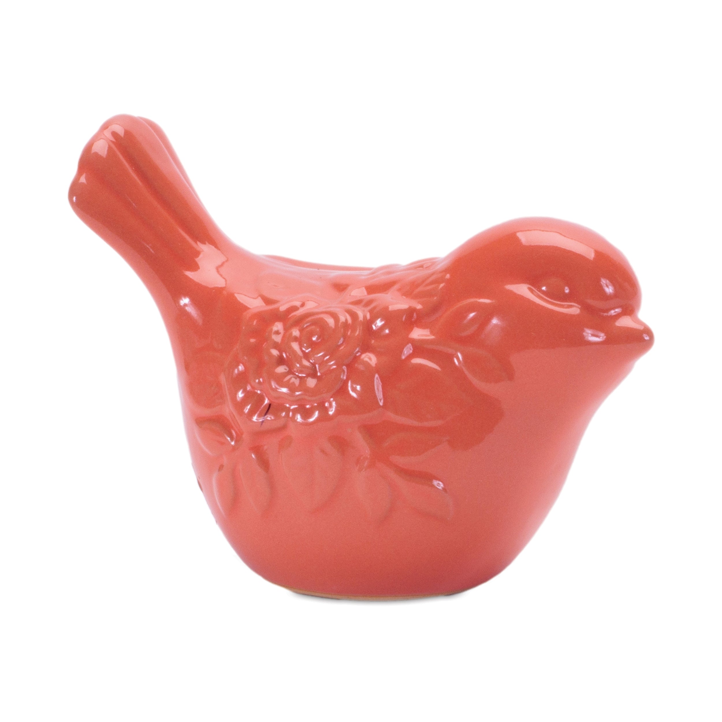 Ceramic Floral Bird Figurine, Set of 6