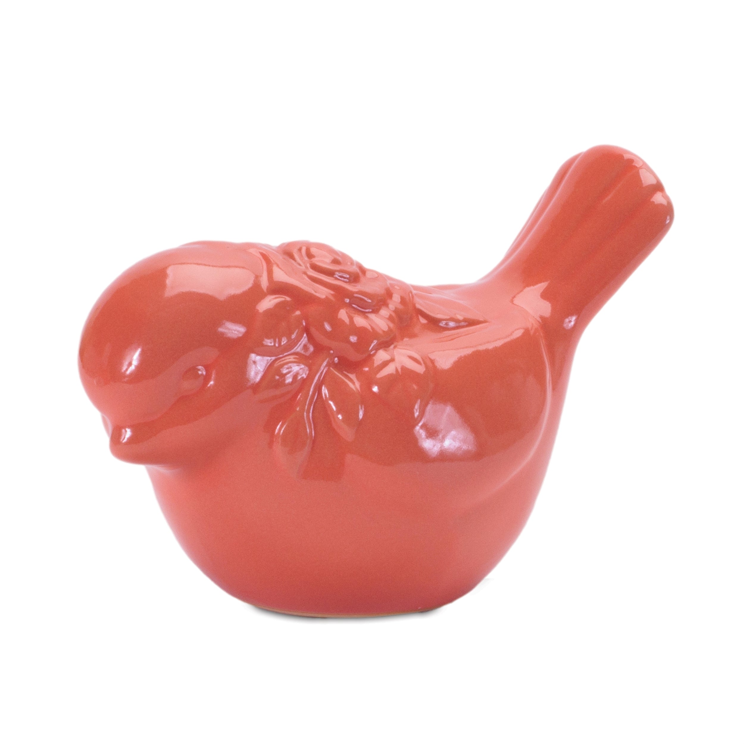 Ceramic Floral Bird Figurine, Set of 6
