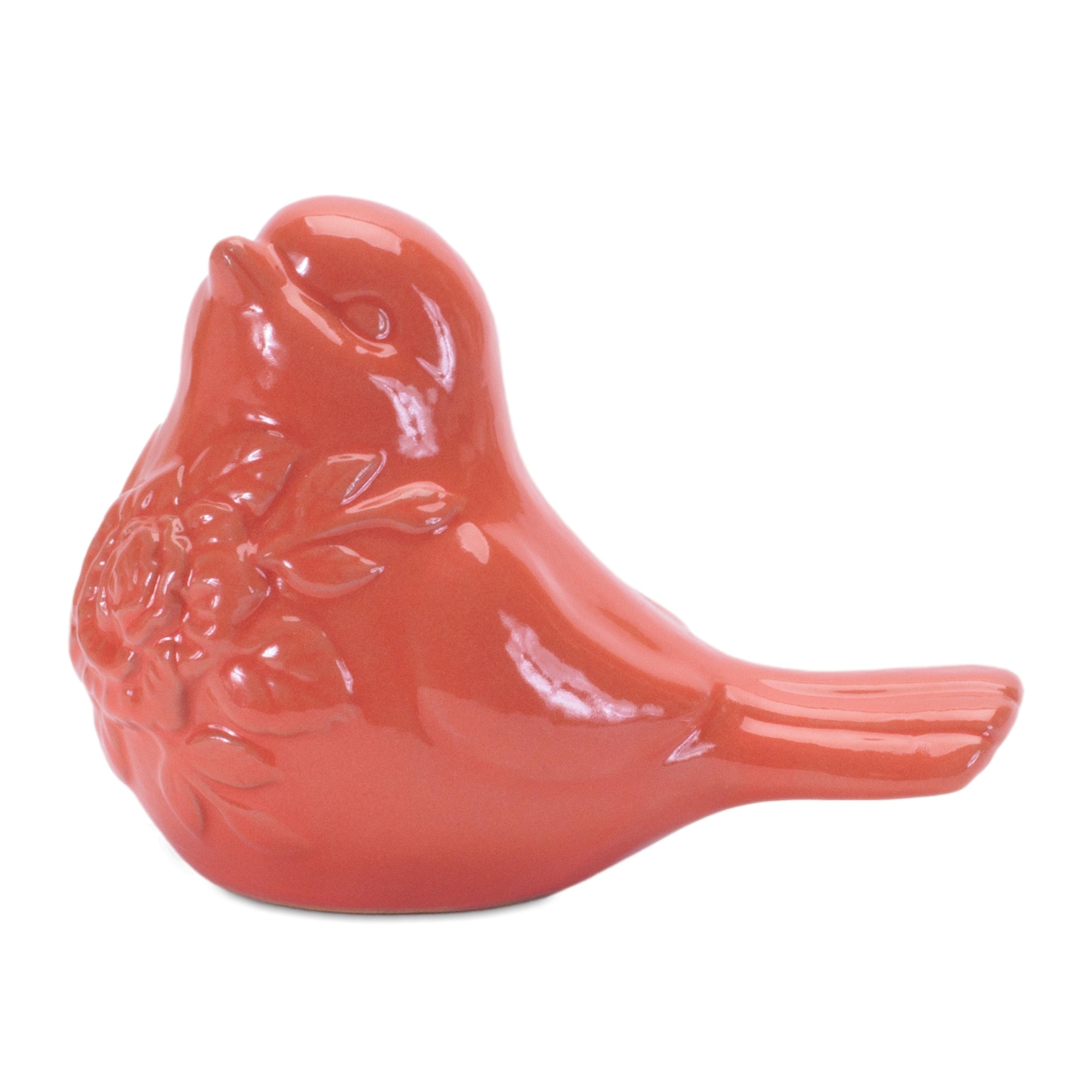 Ceramic Floral Bird Figurine, Set of 6
