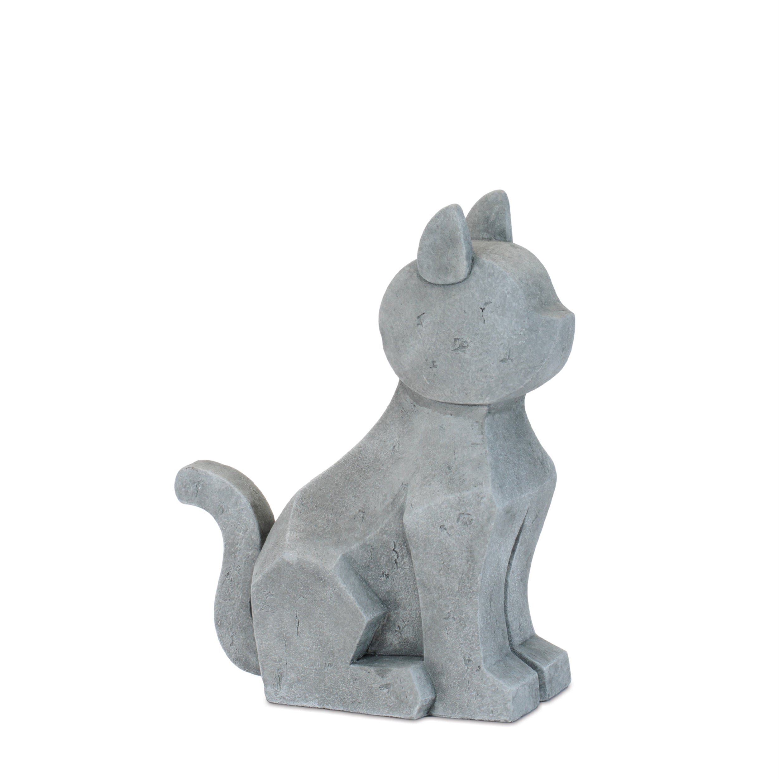 Modern Sitting Dog and Cat Statue, Set of 2