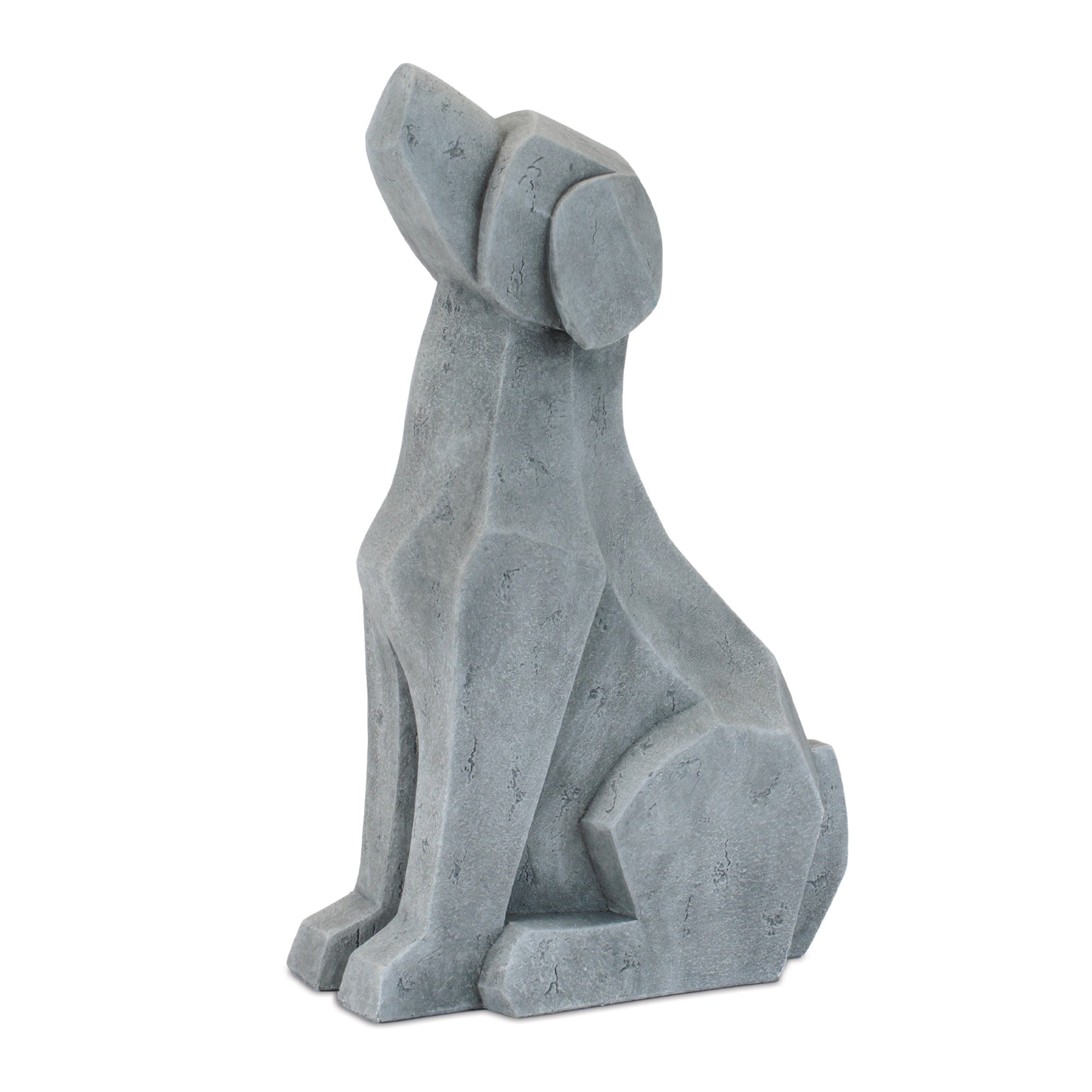 Modern Sitting Dog and Cat Statue, Set of 2