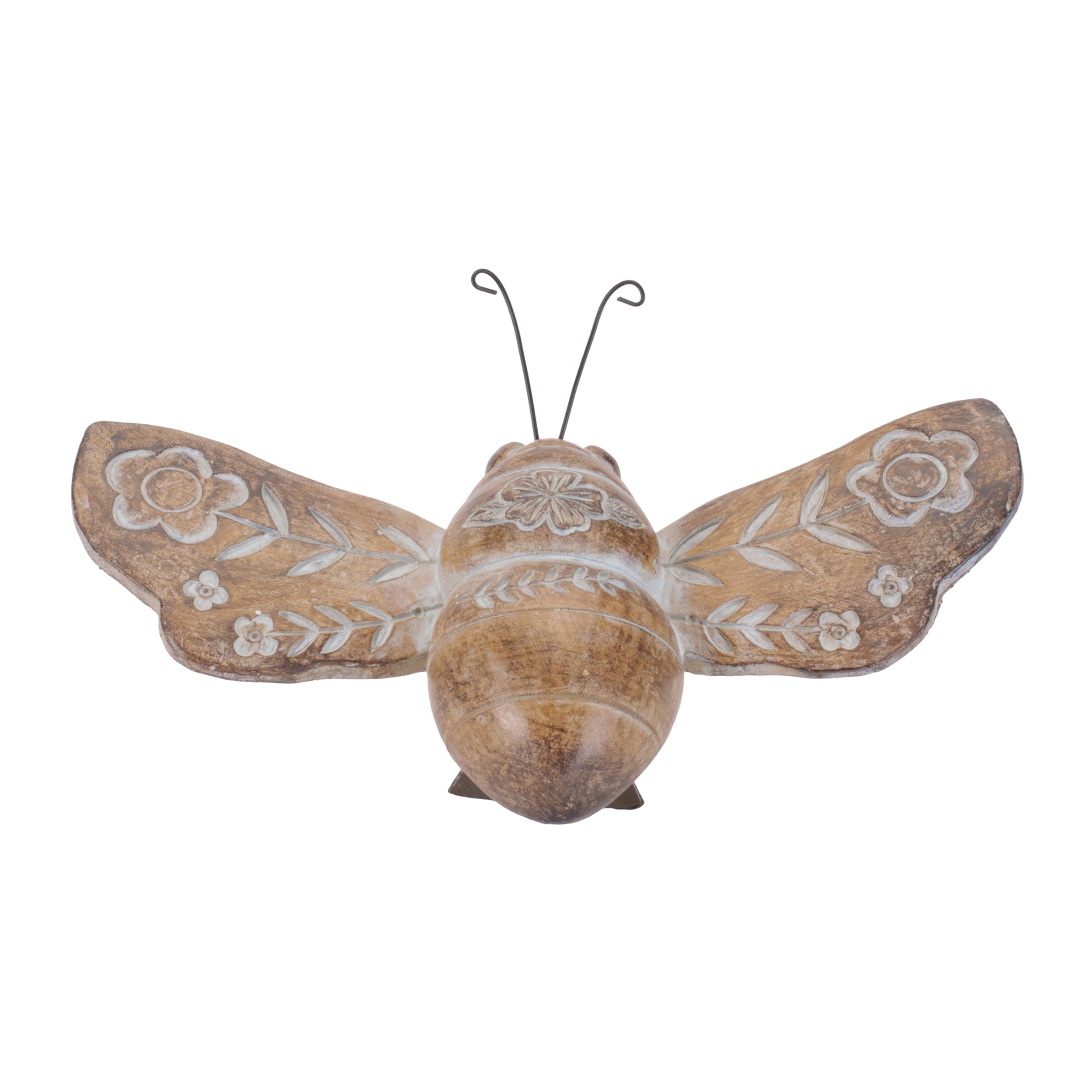 Floral Etched Insect Shelf Sitter, Set of 4
