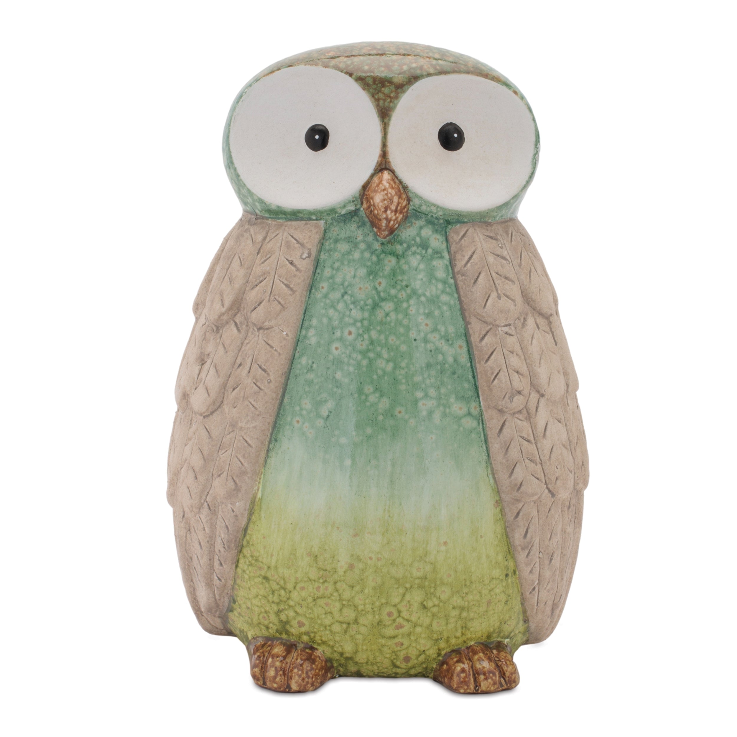 Terra Cotta Owl Decor, Set of 2