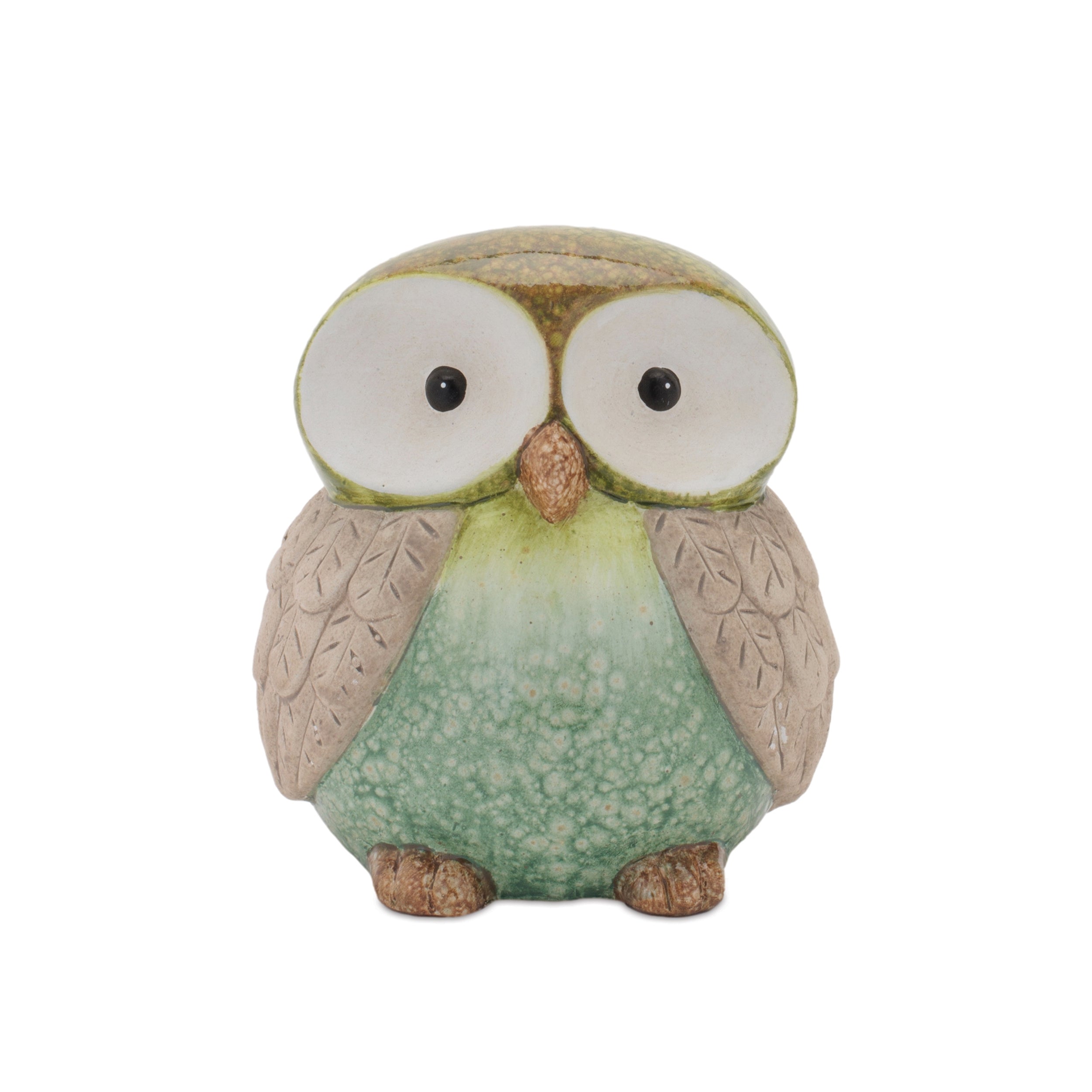 Terra Cotta Owl Decor, Set of 2
