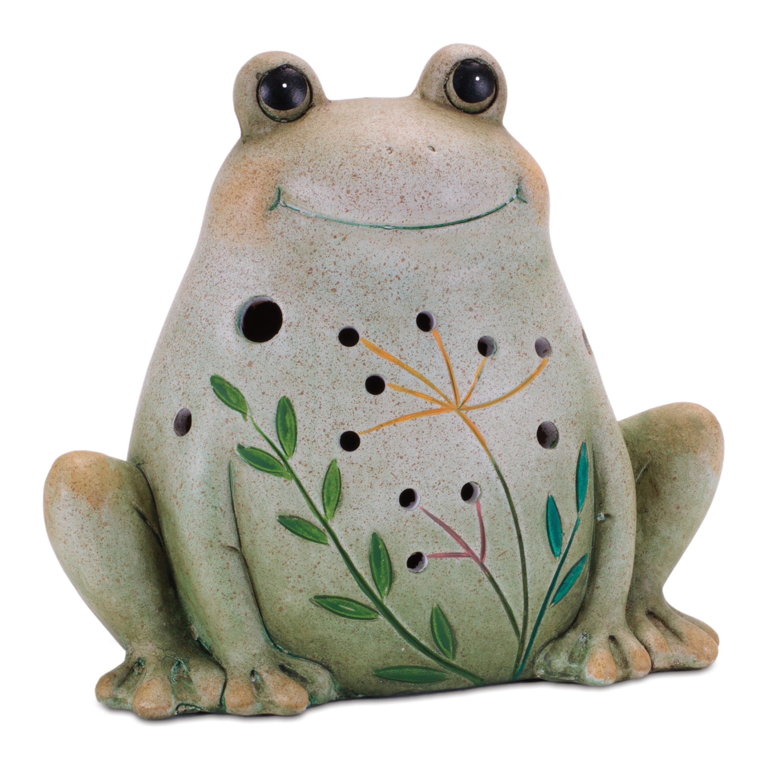 Terra Cotta Frog and Snail Decor, Set of 2