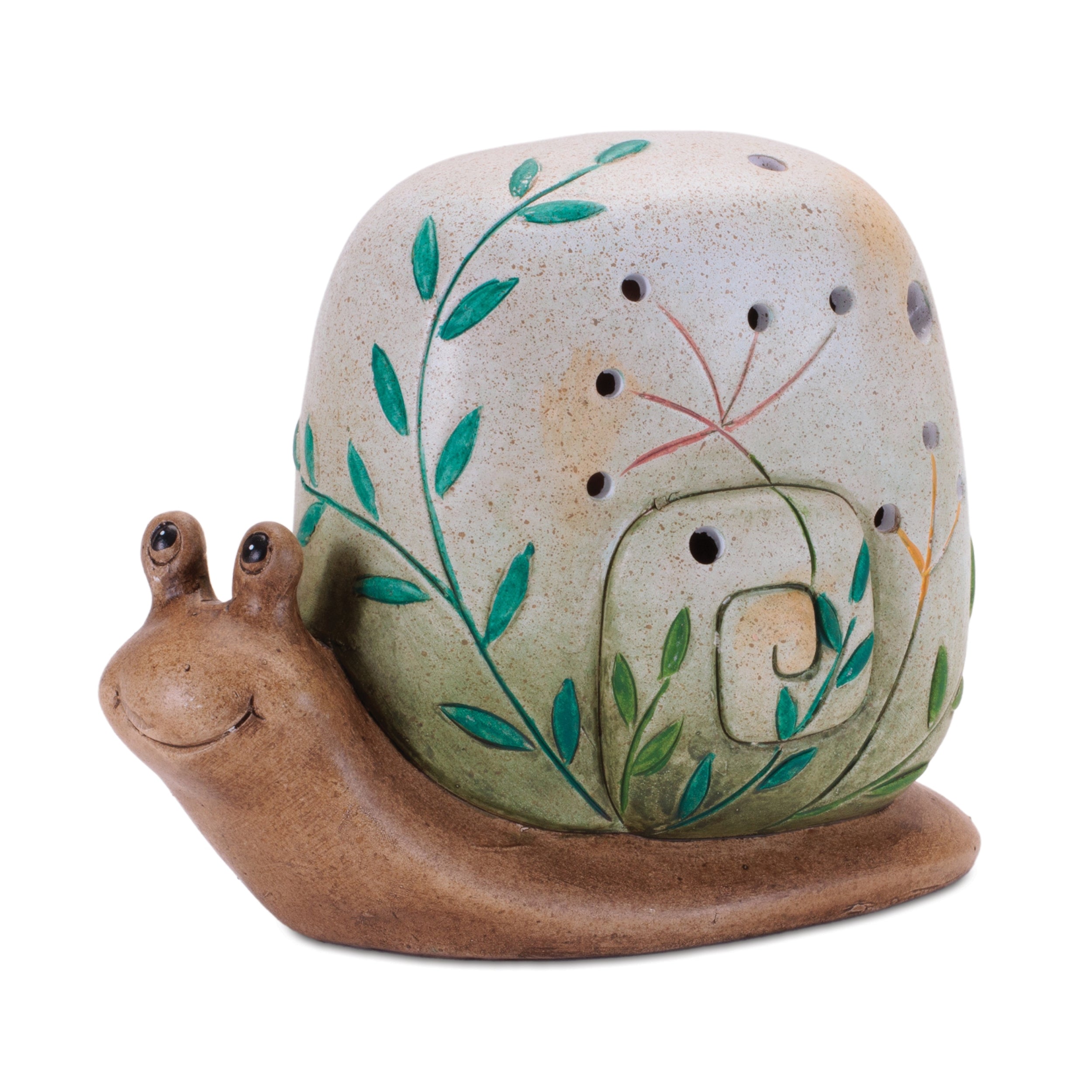 Terra Cotta Frog and Snail Decor, Set of 2