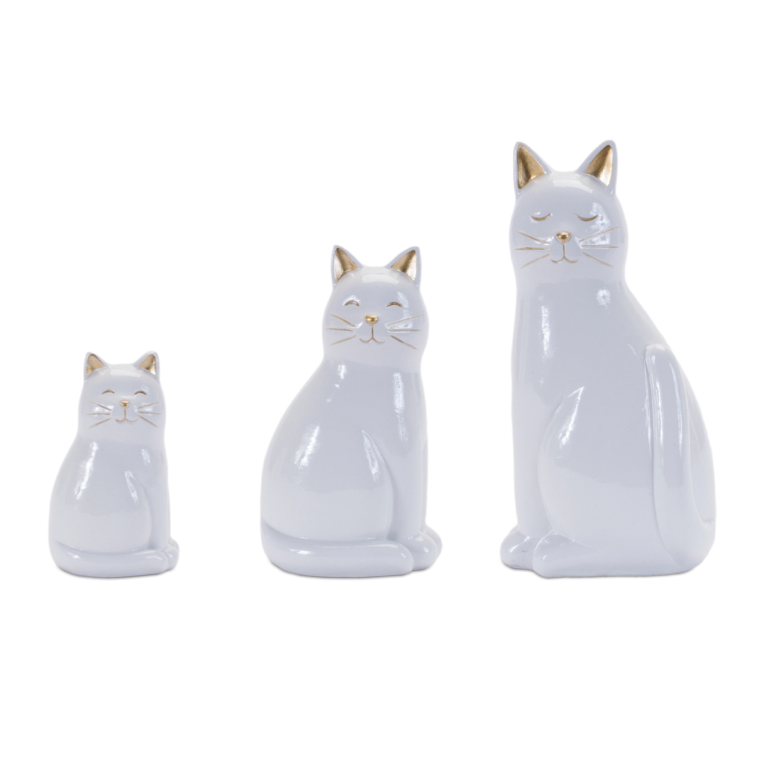 Sitting Cat Figurine, Set of 6