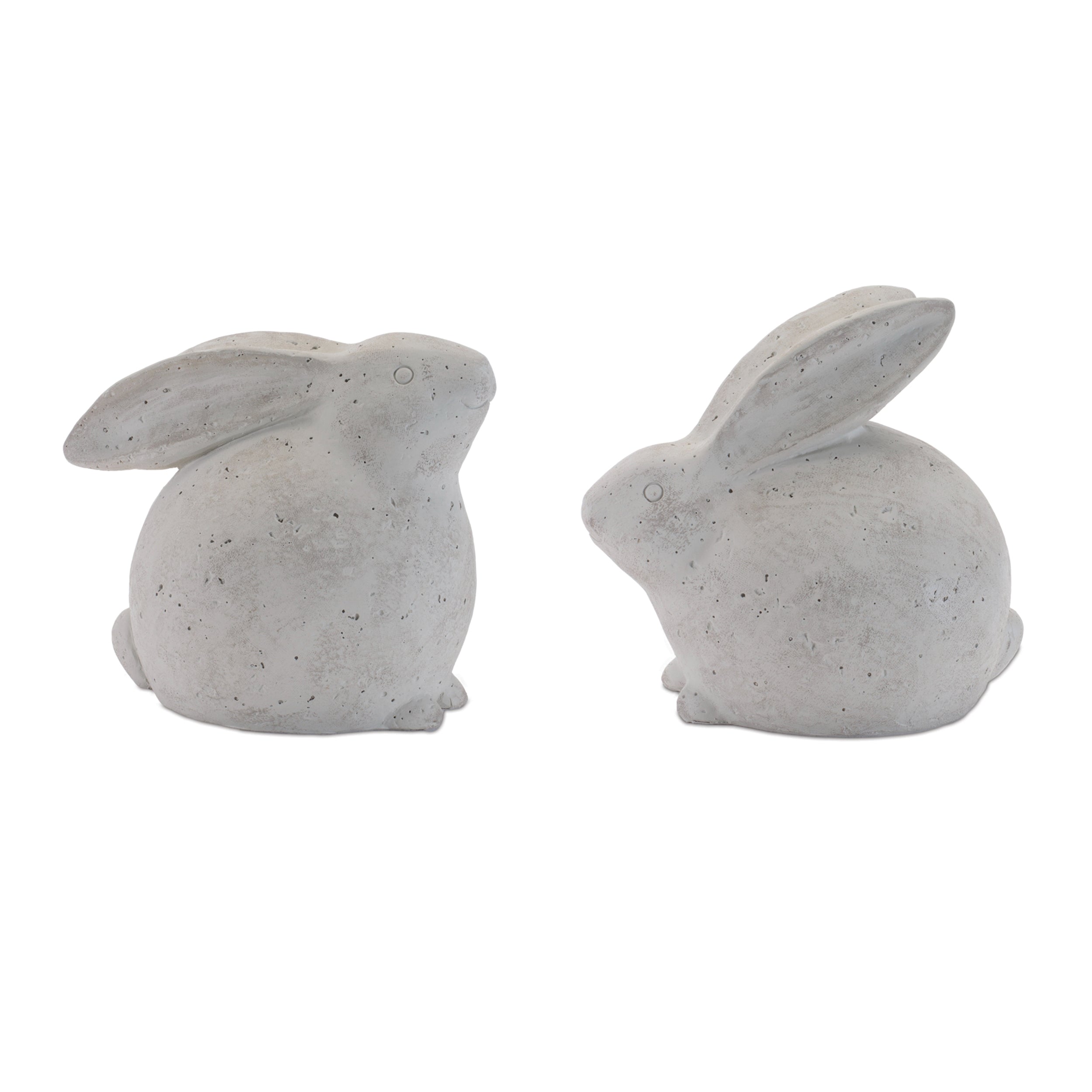 Distressed Bunny Figurine, Set of 2