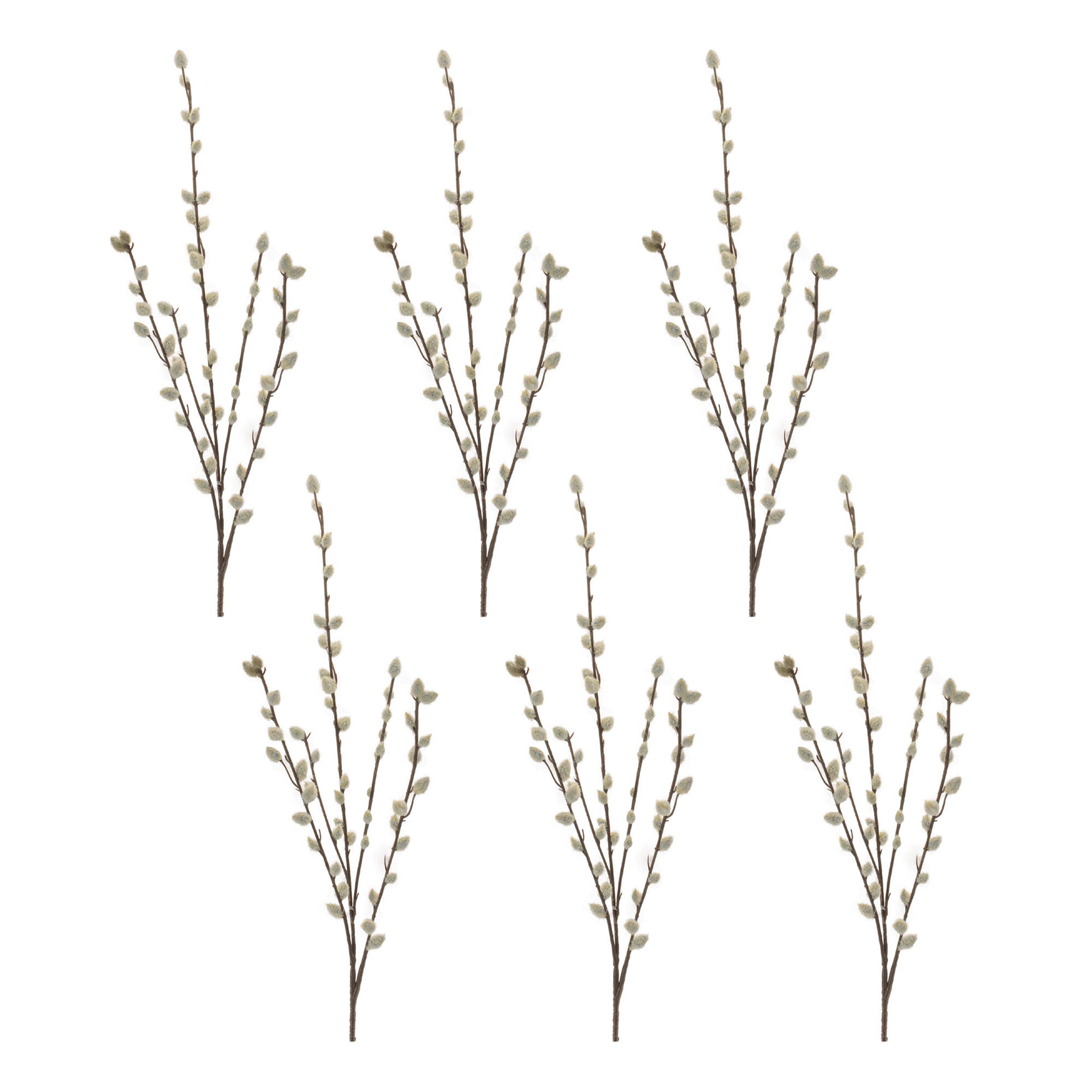 Pussy Willow Twig Spray, Set of 6