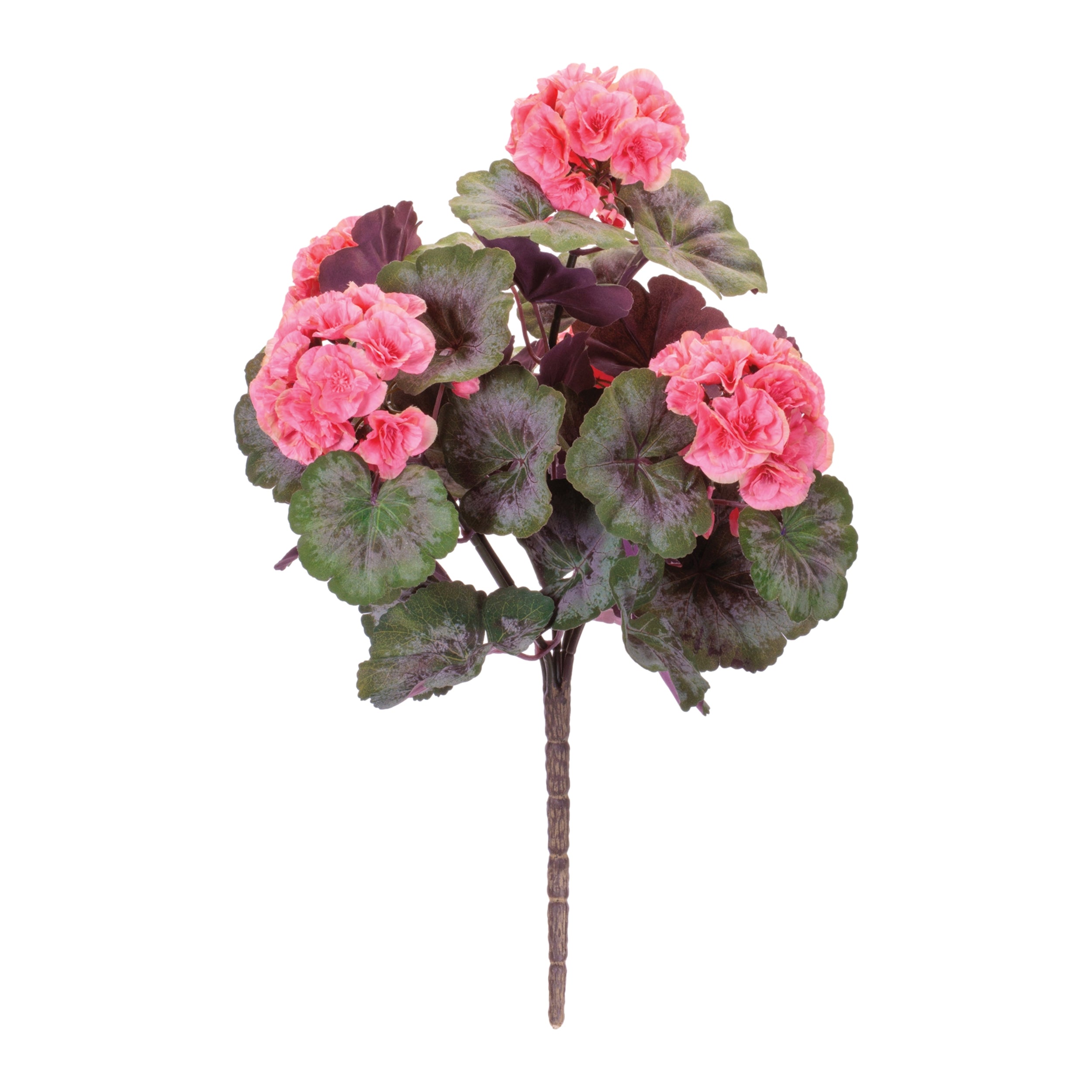 Pink Geranium Floral Bush, Set of 2